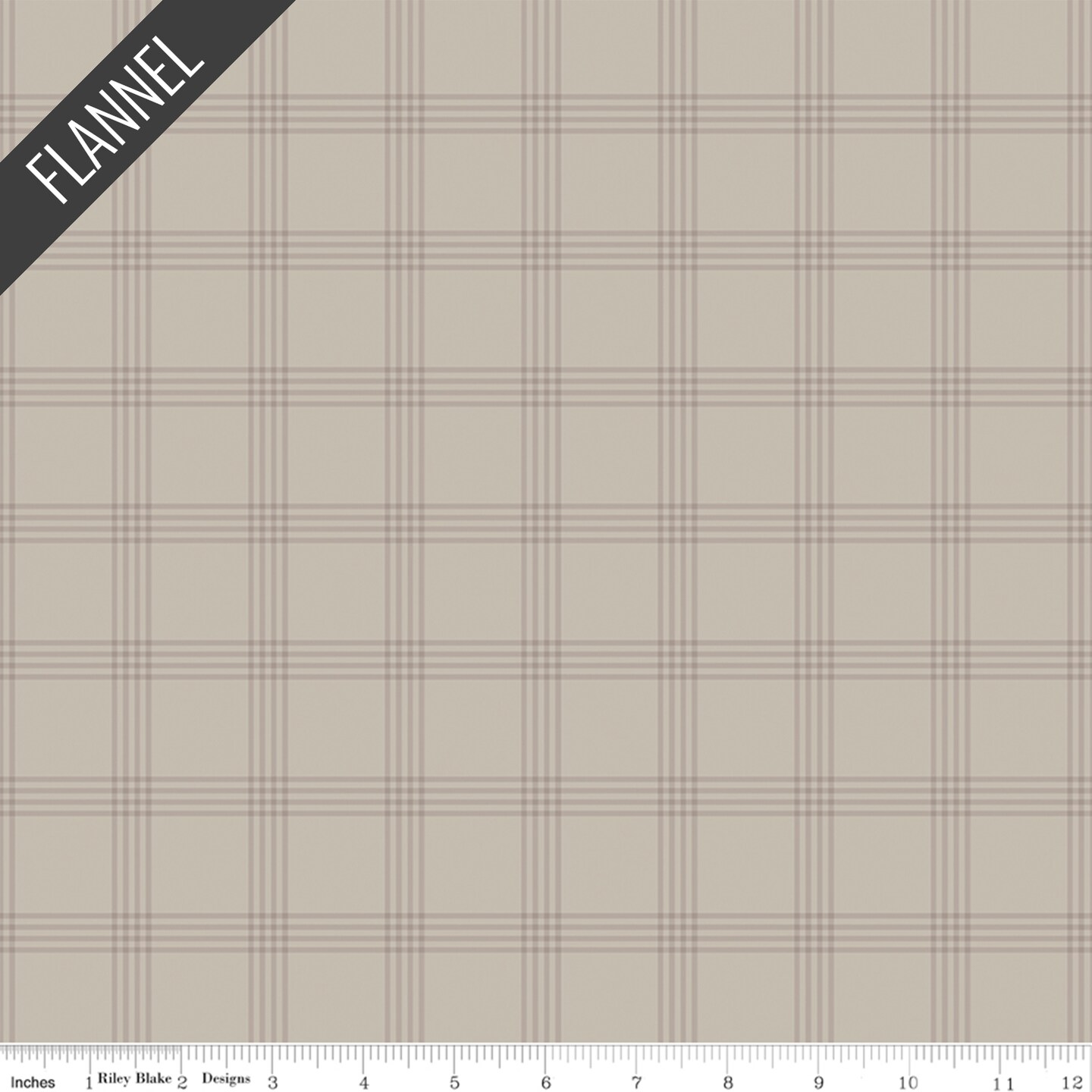 Plaid in Taupe (f16112-taupe) | Till the Cows Come Home Flannel | Riley Blake Designs | Riley Blake