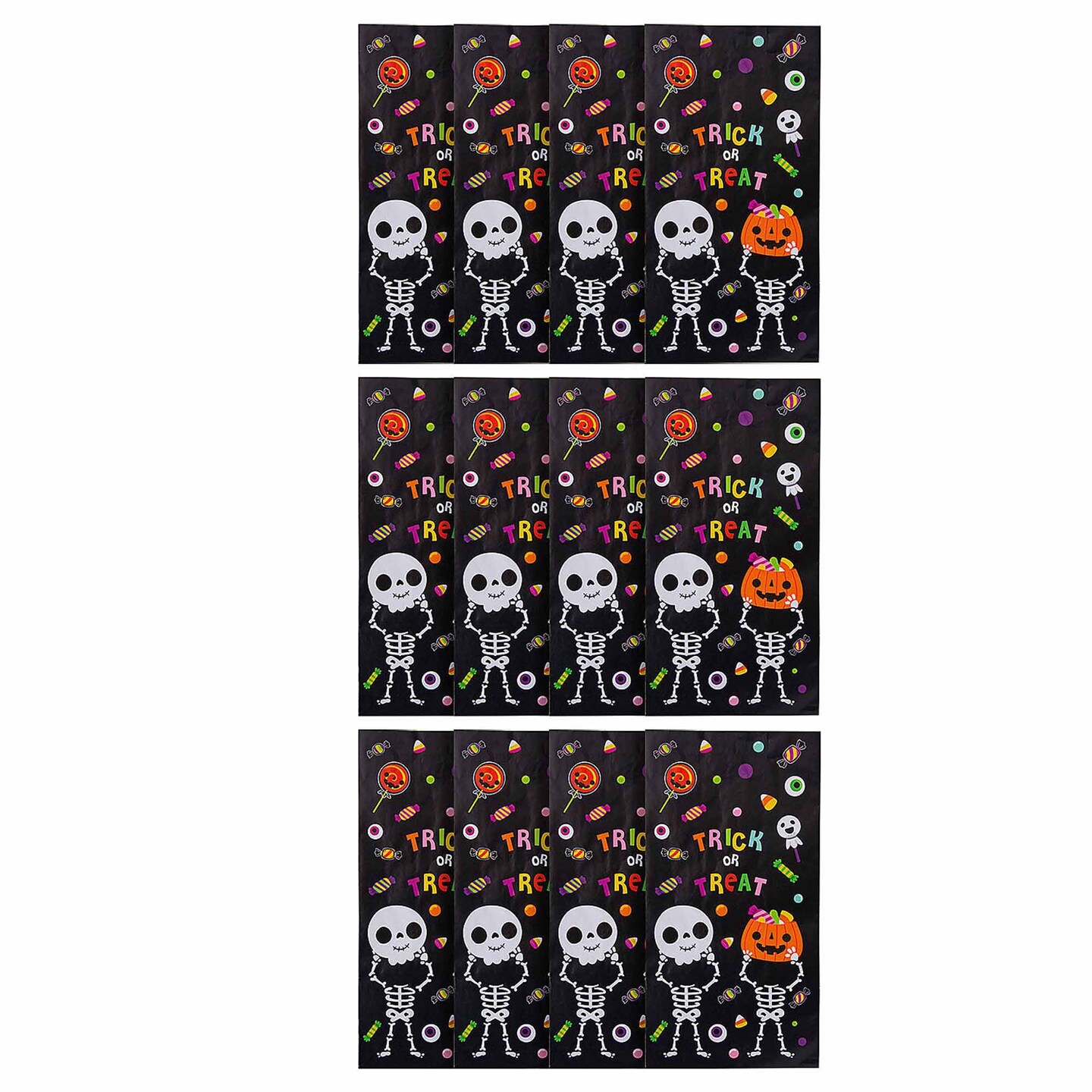 5&#x22; x 10&#x22; Halloween Boo Crew Paper Treat Bags - 12 Pc.