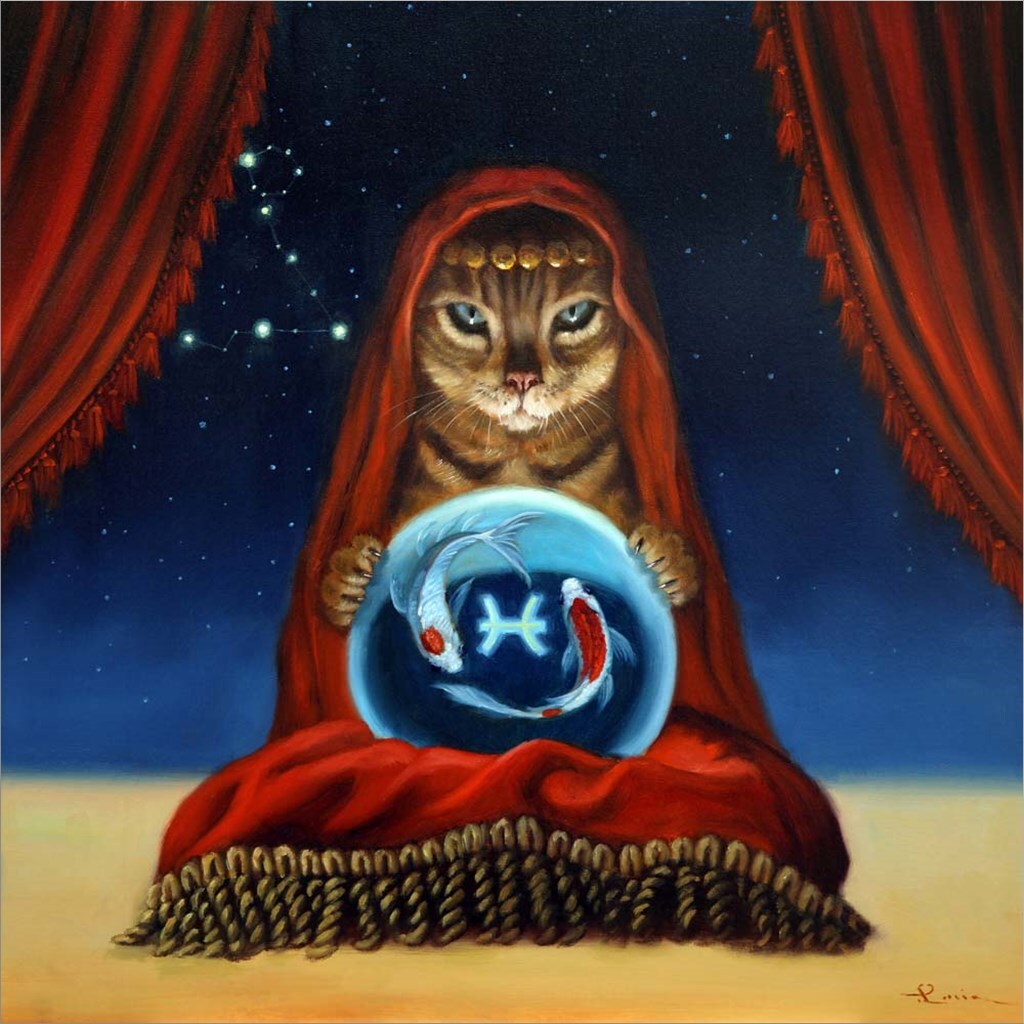 Pisces by Lucia Heffernan 13&#x22; x 13&#x22; Framed Wall Art