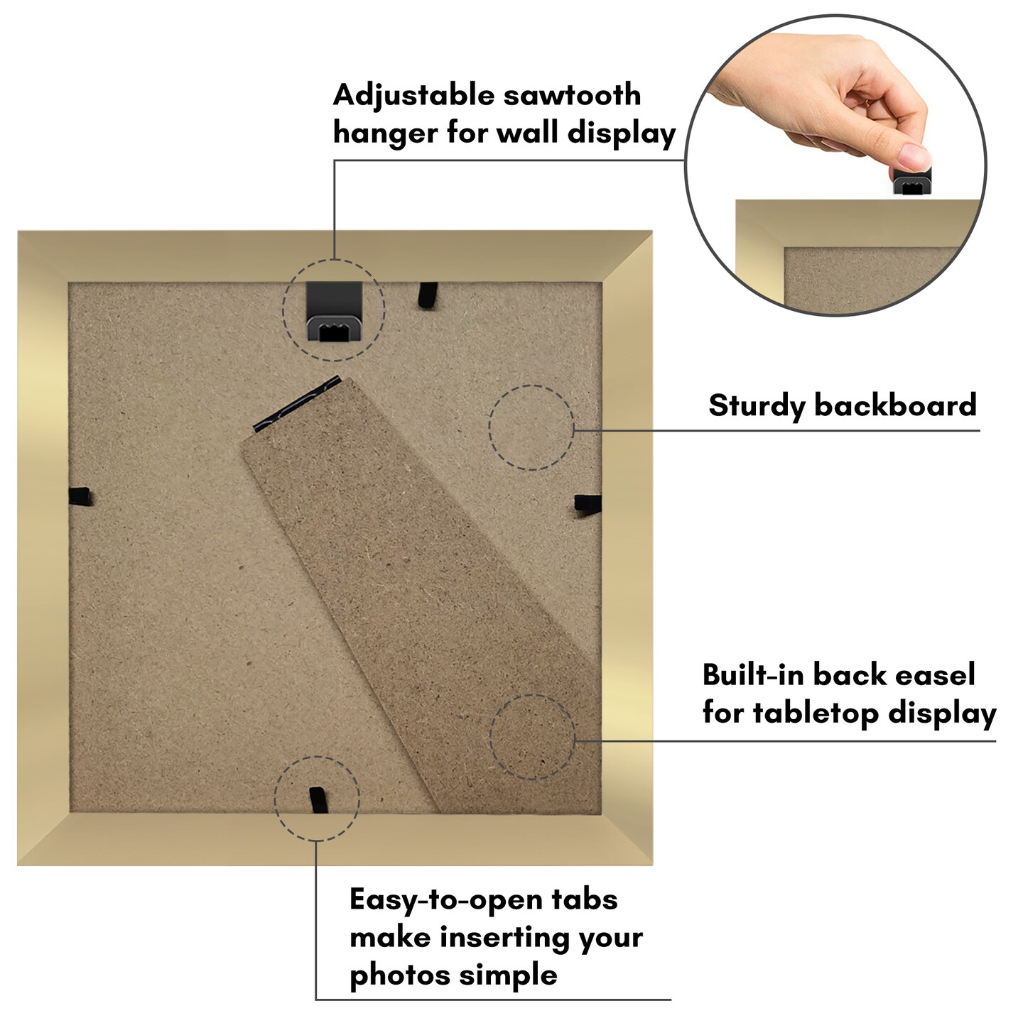 Americanflat Picture Frame with Round-Shaped Mat - Ideal for Any Room, Living Rooms, Dorm Room