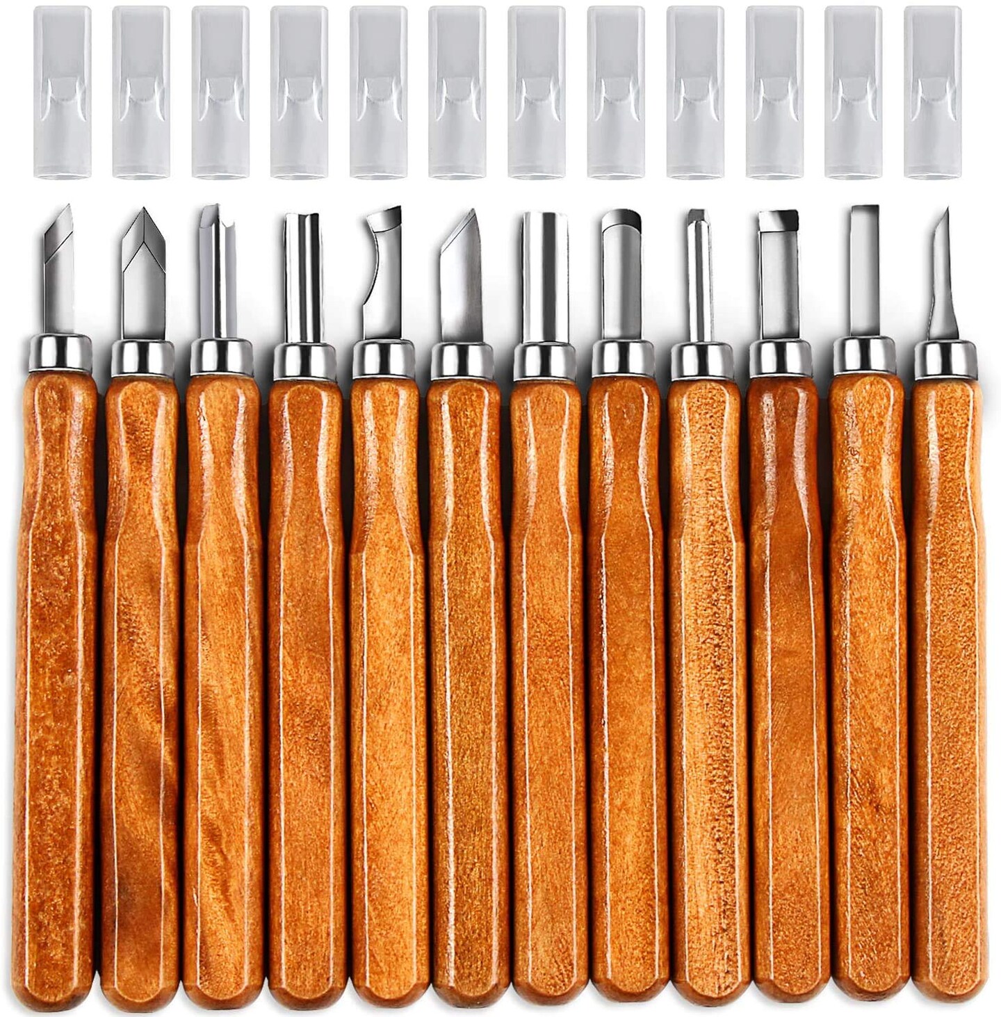 20 Pieces Wood Carving Knife Set -  Hand Carving Tool Set for DIY Sculpture Carpenter Experts &#x26; Beginners
