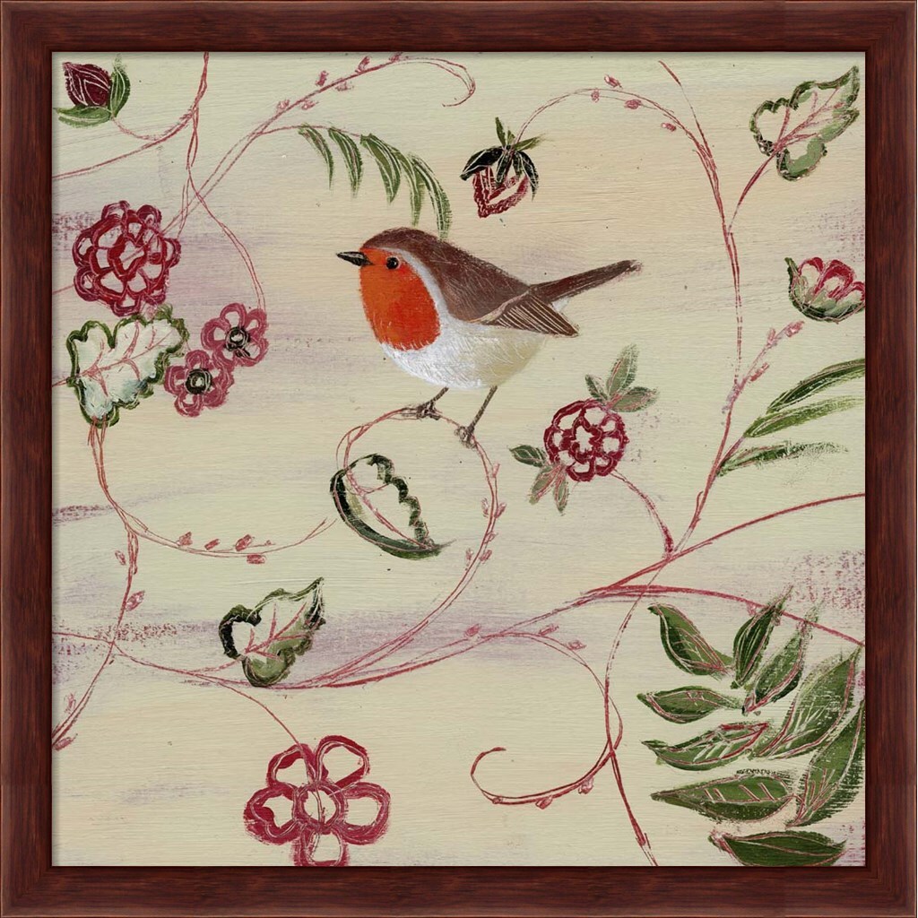 Tudor Robin by Lucy Grossmith 13&#x22; x 13&#x22; Framed Wall Art