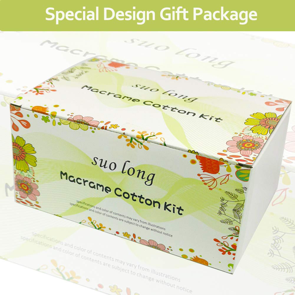 DIY Macrame Kit for Adults Beginners Craft for Making 3 Macrame Plant Hangers Macrame Wall Decor Macrame Supplies Wooden Beads Wooden Rings Metal Rings Macrame Kits for Starter