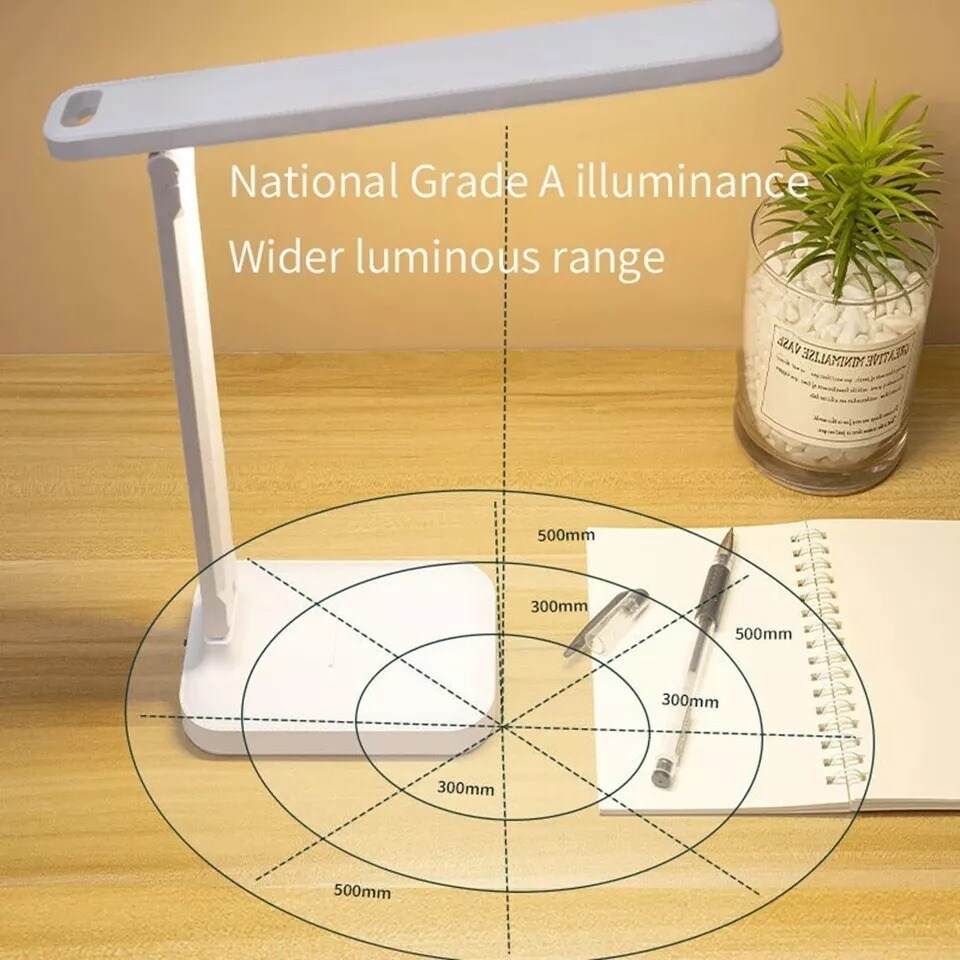 LED Desk Lamp Touch Sensor Reading Foldable Table Lamp Eye Caring Reading Light