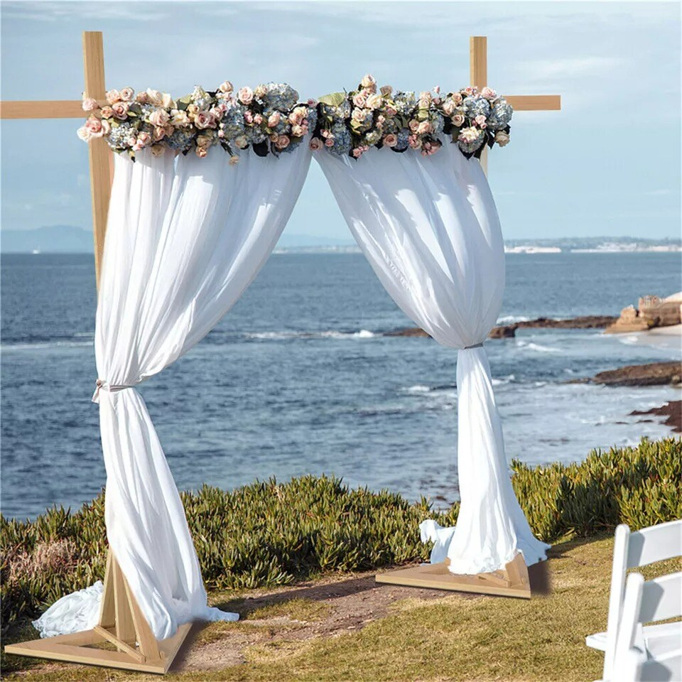 Heavy Duty Wooden Wedding Arch Backdrop Stand Garden Lawn Ceremony Background