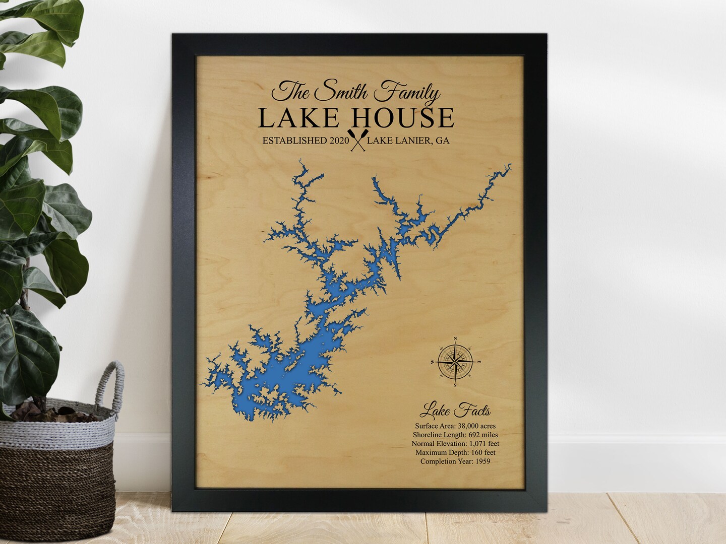 Lake bomoseen | Custom lake map | nautical decor | Lake house Decor | fishing map | wedding gift | Lake Map | store