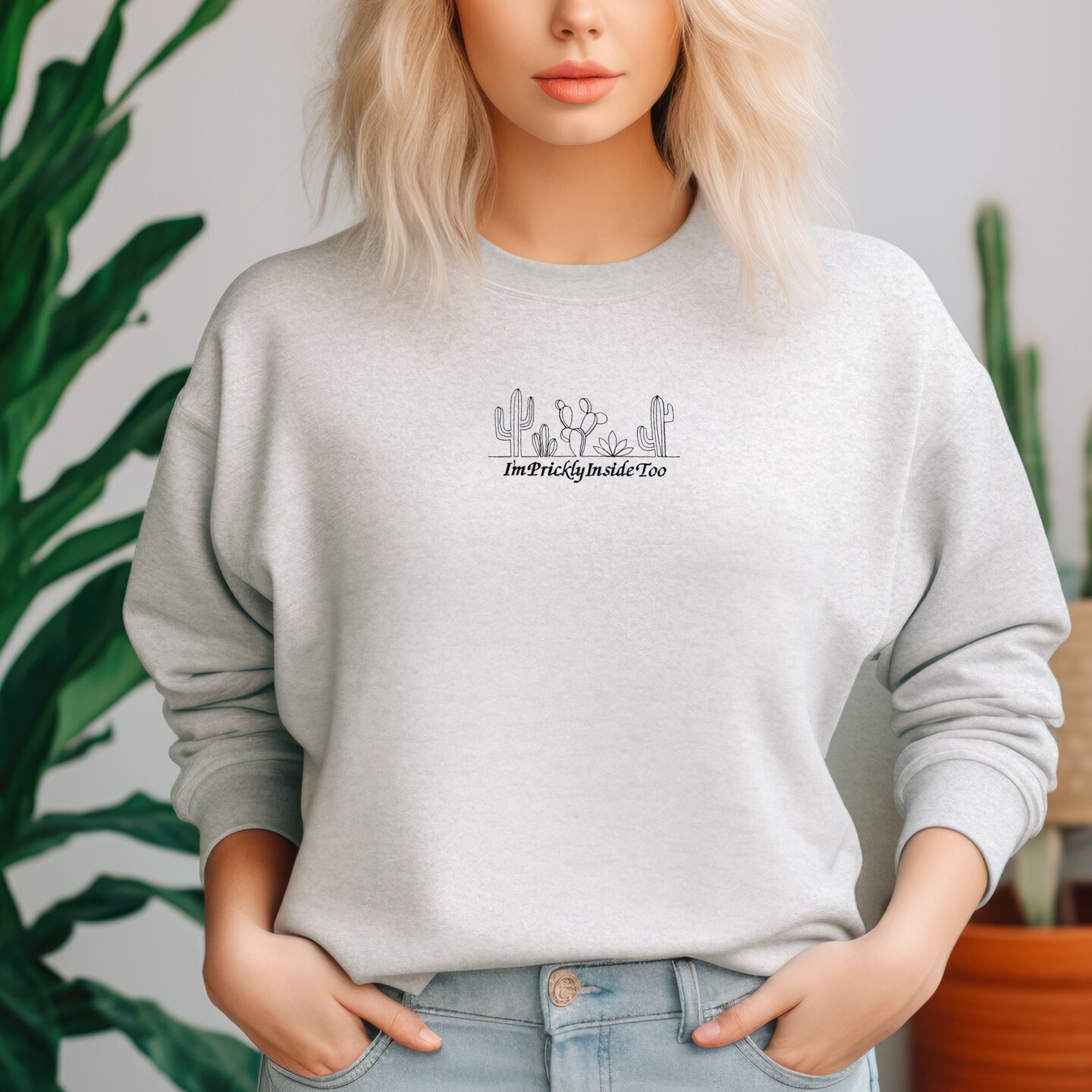 Embroidered Sweatshirt Womens Sweater Gift Comfy Pullover Unisex Hoodie Embroidered Custom Crewneck Sweatshirt for Mom MakerPlace by Michaels