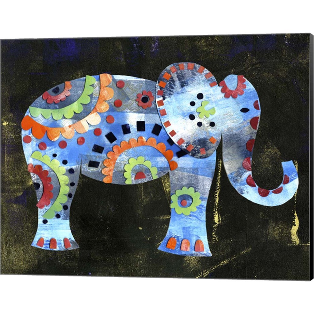 Boho Elephant 1 by Summer Tali Hilty 20" x 16" Canvas Wall Art