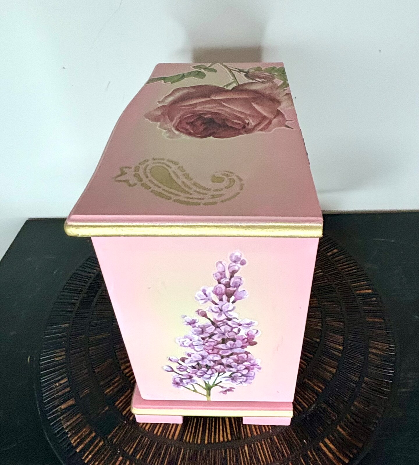 Pink deals Paisley Floral Jewelry Box