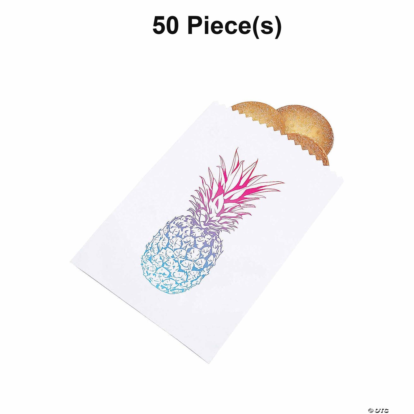 Ombre Pineapple Treat Bags Bulk 50 Pc