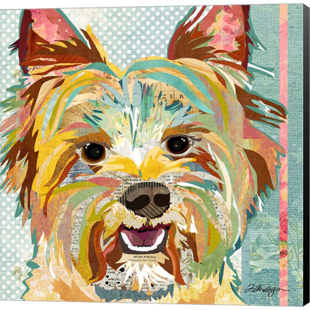 Yorkie by Traci Anderson 12&#x22; x 12&#x22; Canvas Wall Art