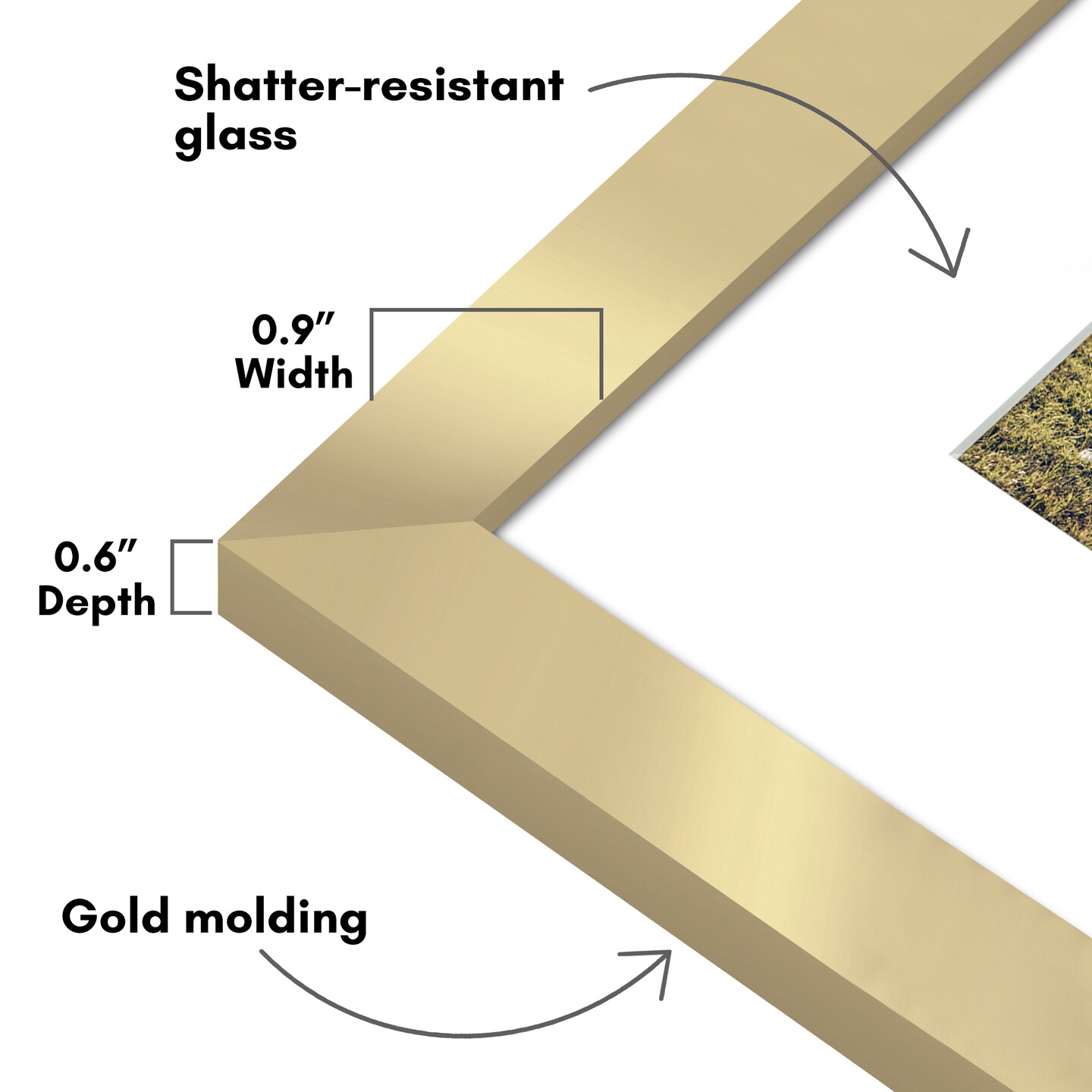Americanflat Picture Frame with Arch-Shaped Mat - Ideal for Any Room, Living Rooms, Dorm Room