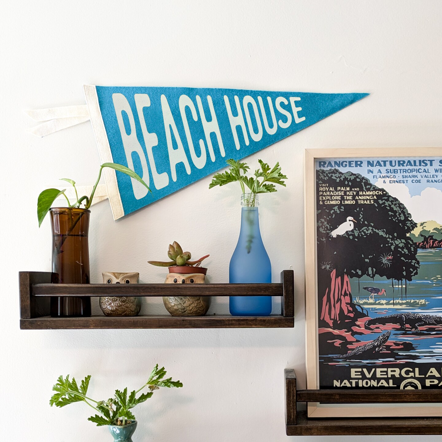 Beach House Pennant | 9x18 inch Made in the USA Flag | Wall Hanging Decoration Vacation Home or AirBnb