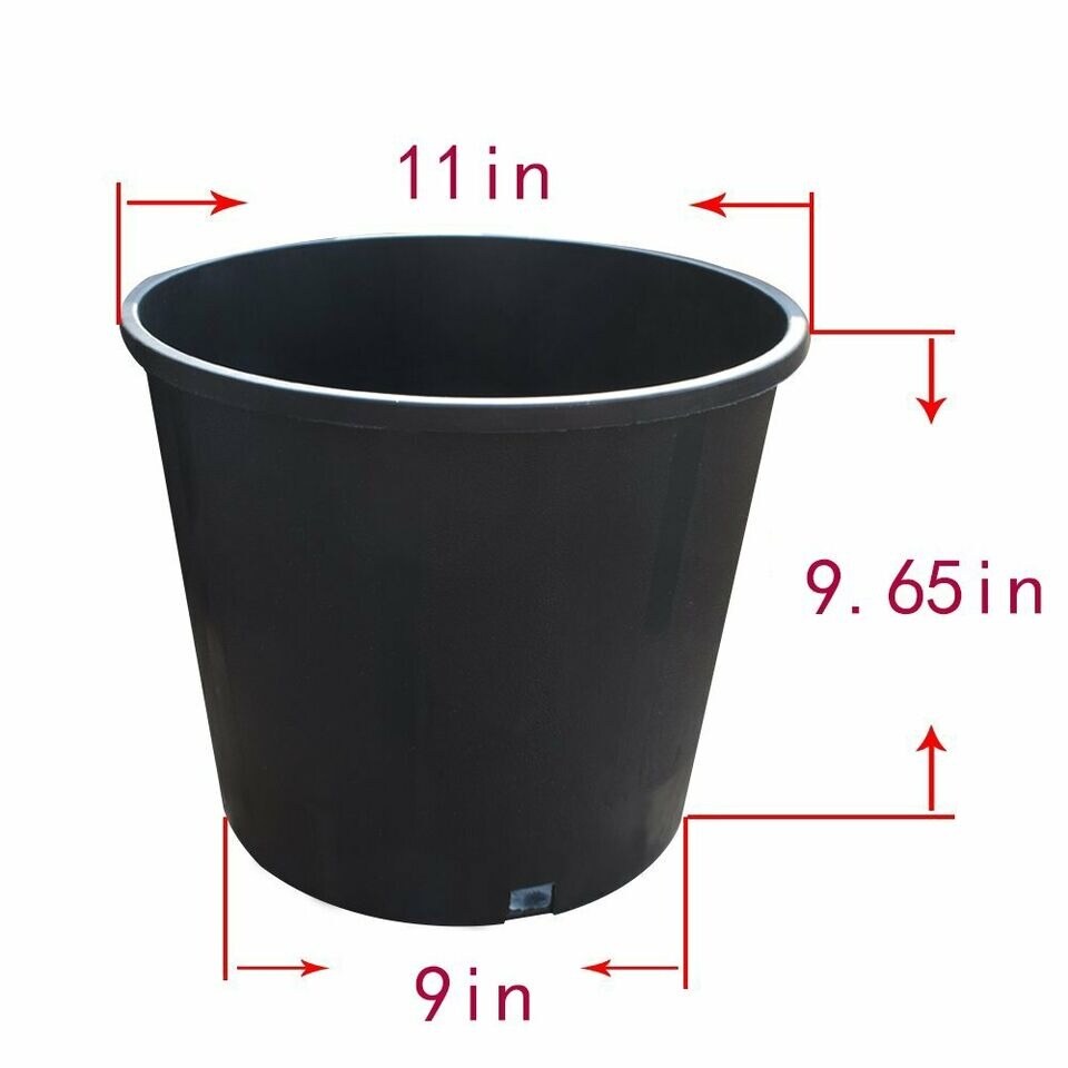 Heavy Duty Premium Black Plastic Nursery Plant Container Garden Planter Pot 3gal