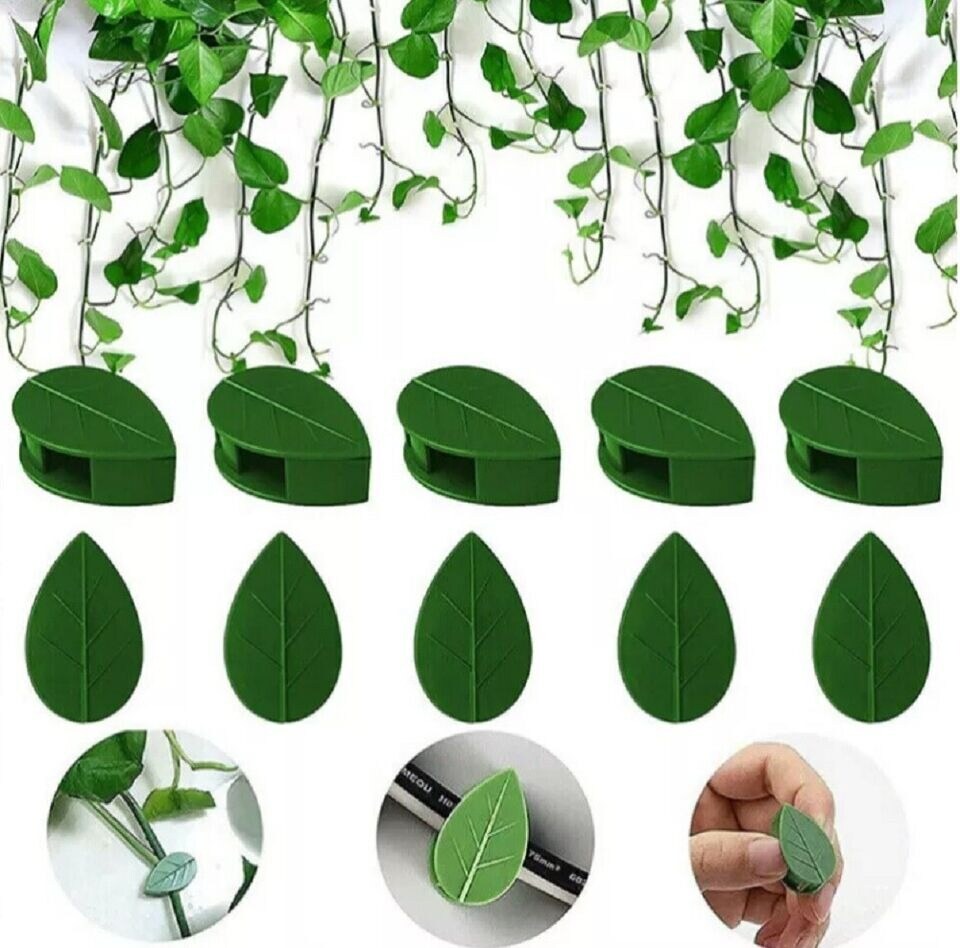 30-Piece Plant Clips with Self-Adhesive Hooks for Wall Climbing Plants Support
