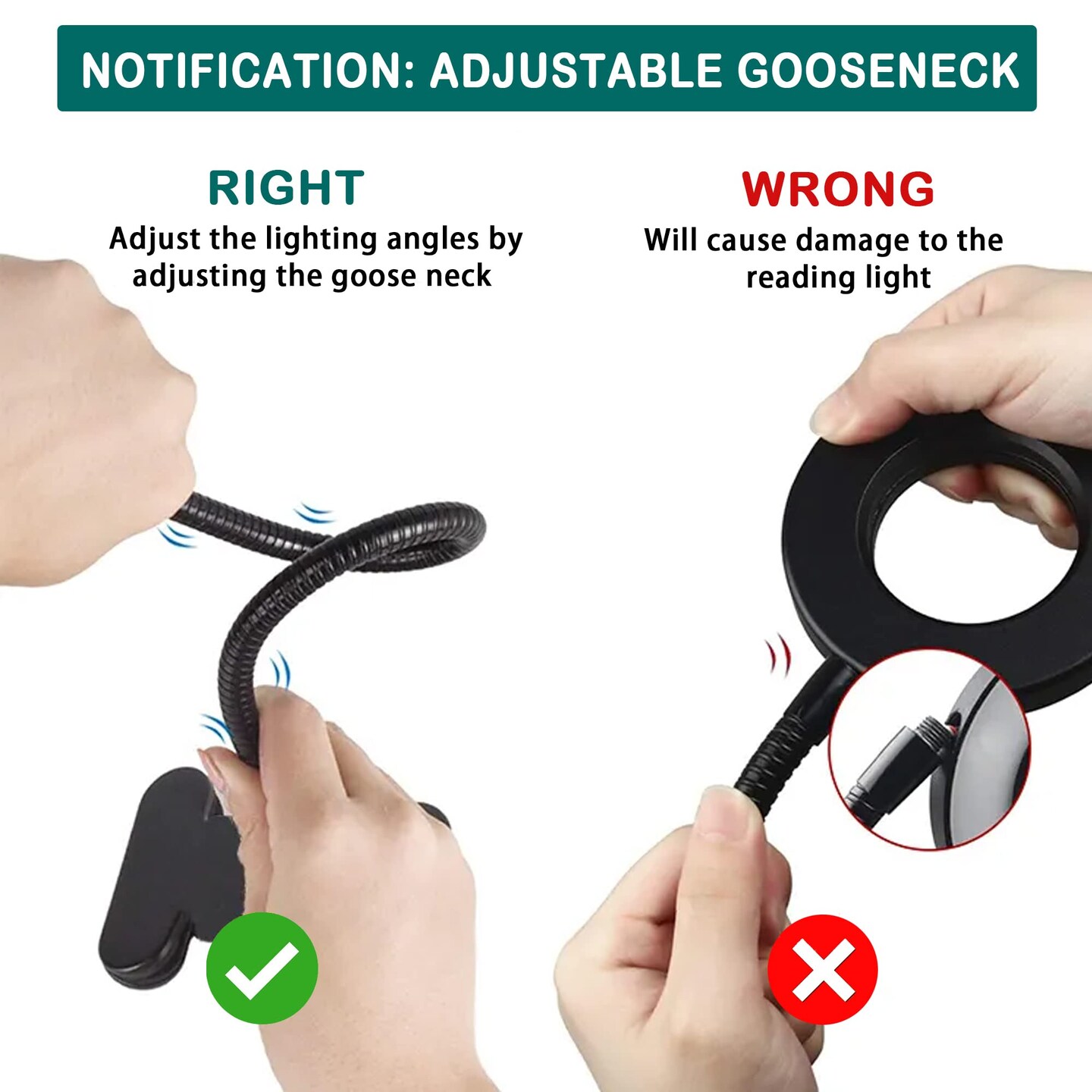 Foneso Desk Lamp Clip on Light, 48 LED USB Lamp with 3 Color Modes 10 Brightness Levels, 360° Flexible Gooseneck Eye Protection Bed Night Light for Reading, Makeup, Fill Light (Black)