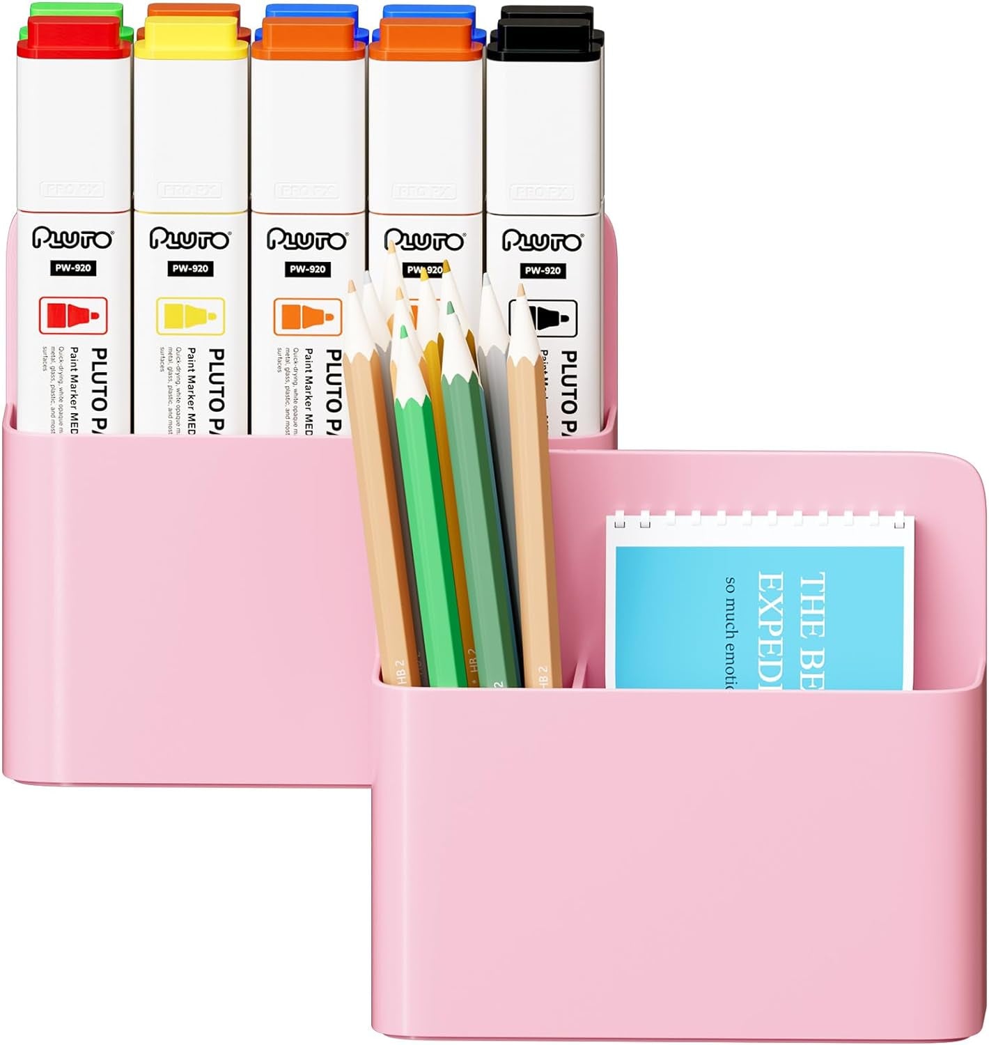 Magnetic Dry Erase Marker Holder,Pen and Eraser Holder for Whiteboard&#xFF0C;Magnet Pencil Cup Utility Storage Organizer for Office, Refrigerator, Locker and Metal Cabinets (2 Pack)
