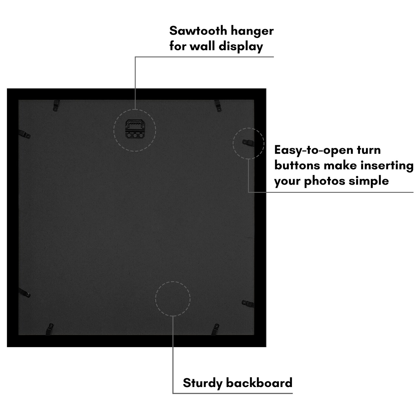 Americanflat 12x12 Collage Picture Frame - Fits Four 4x6 Photos or One 12x12 Picture