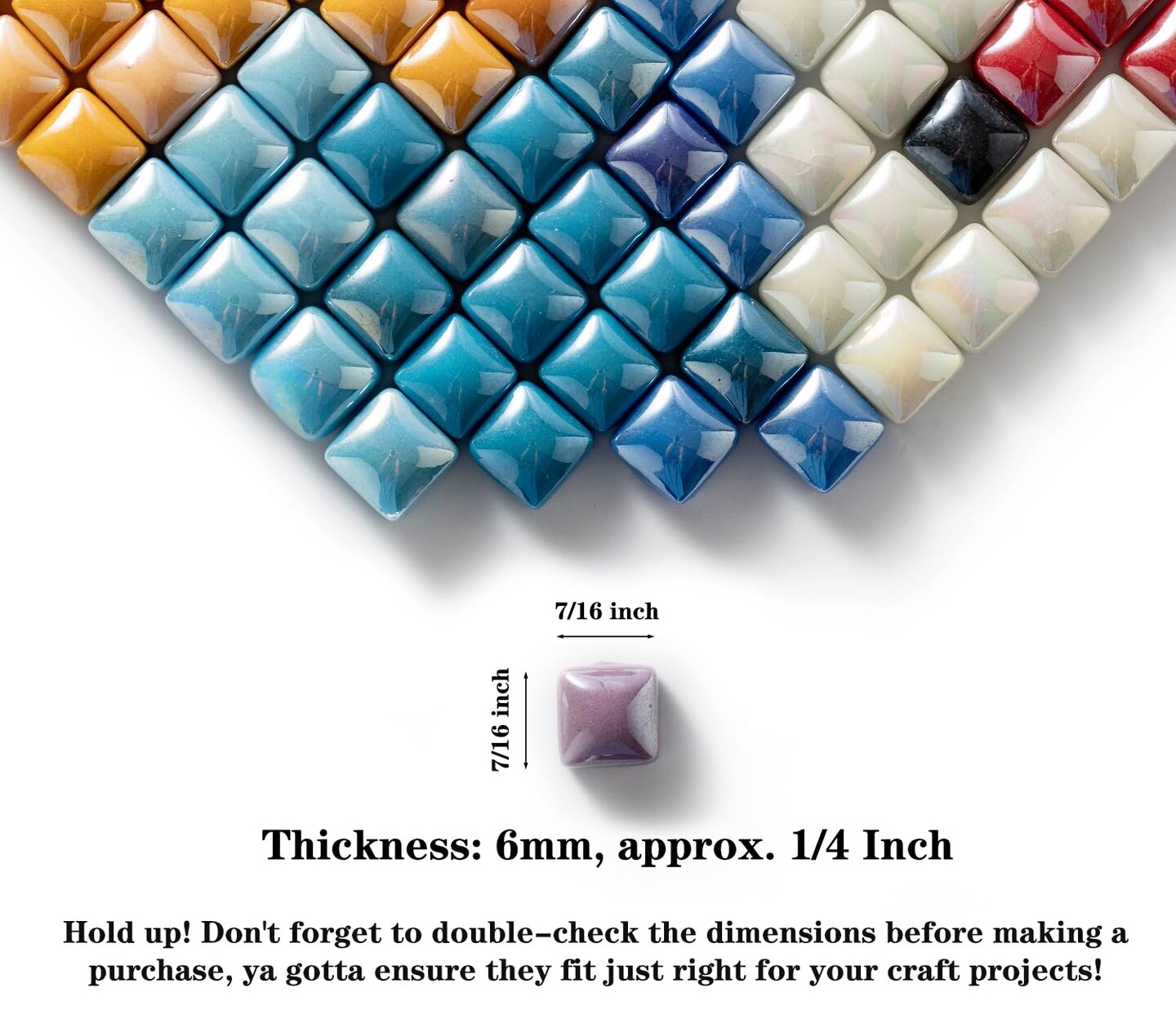 350 Pieces 1.7 Pounds Vibrant Glass Mosaic Tiles Assortment for Crafts, Colorful Glossy Stone Glass Tiles Pieces Bulk for Mosaic Art Craft Home Garden Decoration