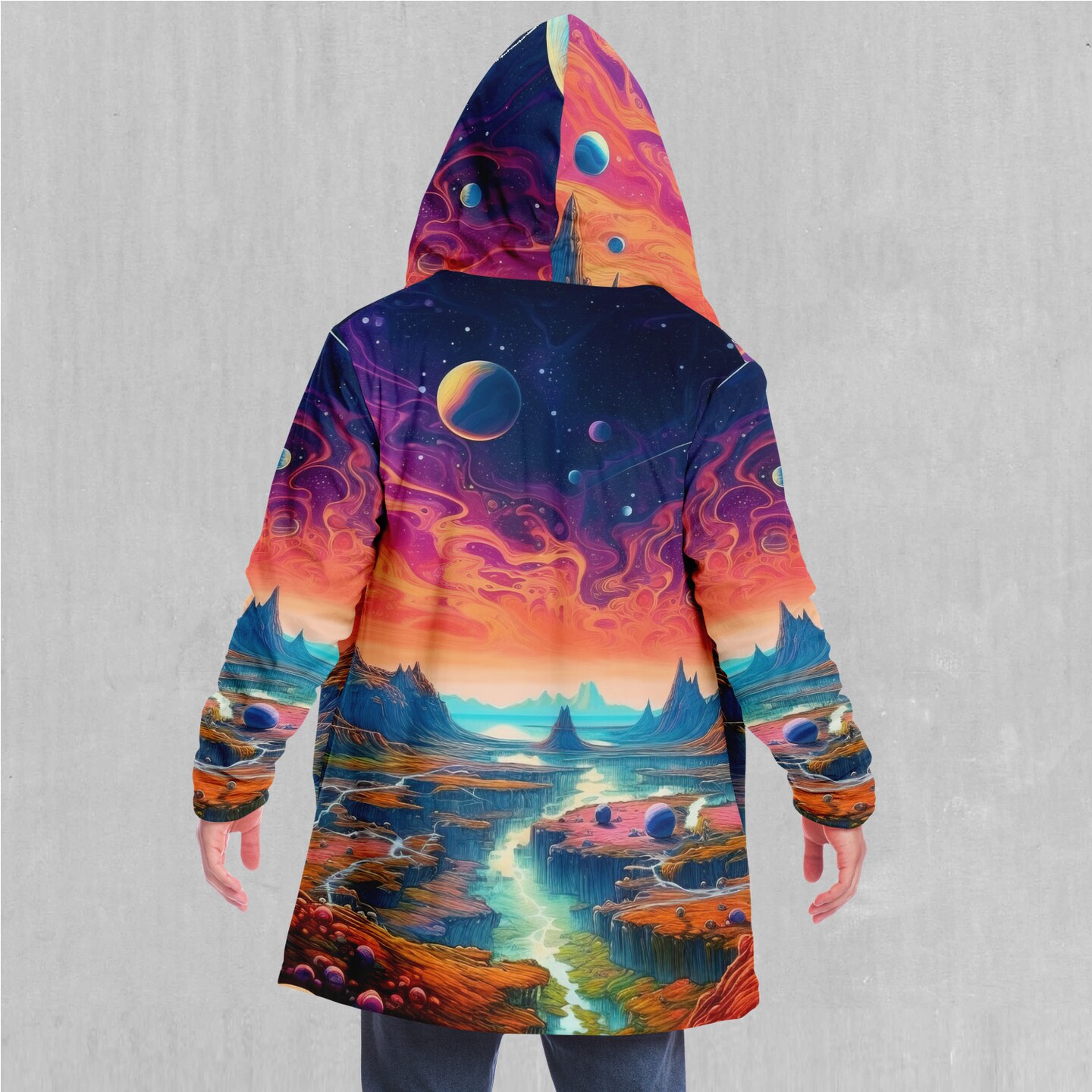 Astral Odyssey Galaxy Nebula Space EDM Rave Festival Sherpa Lined Hooded  Cloak | MakerPlace by Michaels