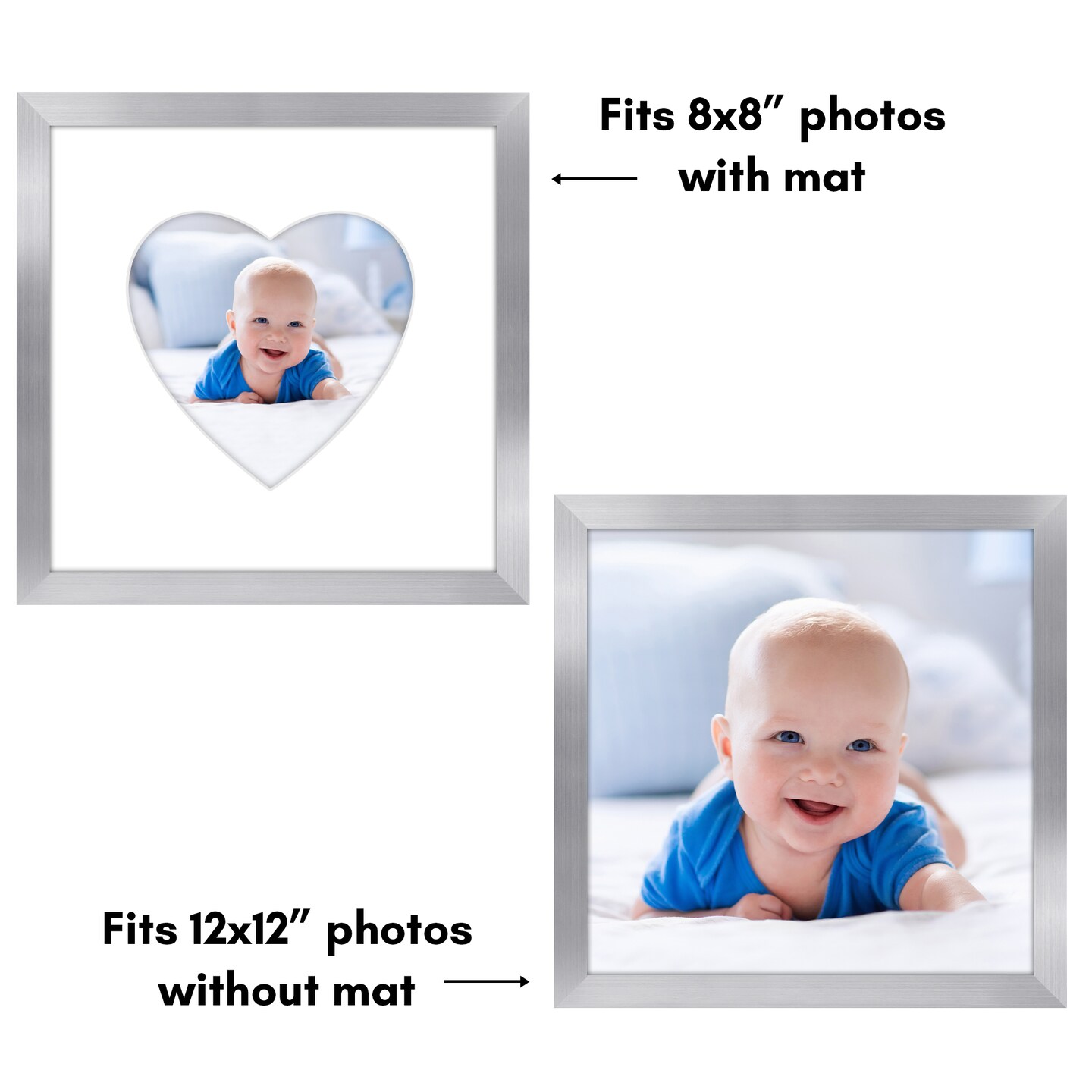 Americanflat Picture Frame with Heart-Shaped Mat - Ideal for Any Room, Living Rooms, Dorm Room