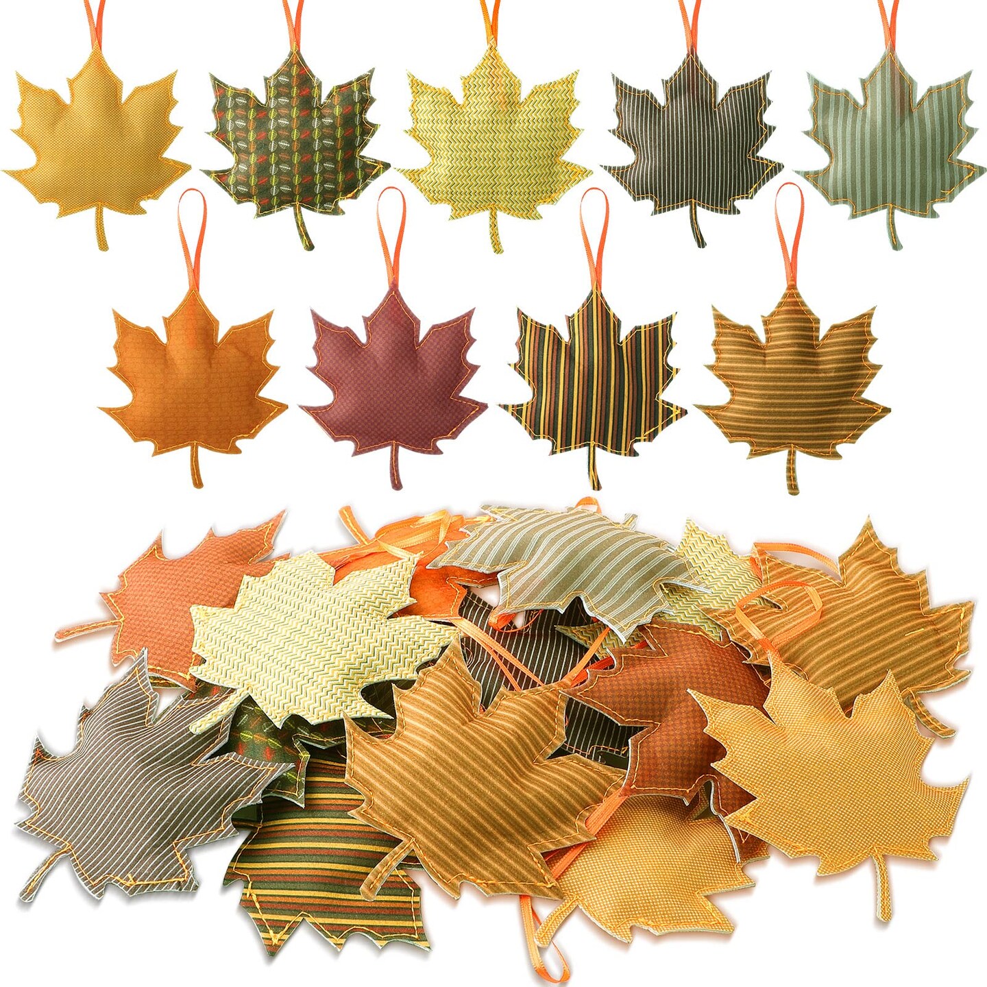 27 Pieces Fall Thanksgiving Maple Leaf Hanging Ornaments Felt 3D Fall Decoration Harvest Fall Leaves Farmhouse Decorations for Tree Festival Party Supplies(Maple Leaf Style)