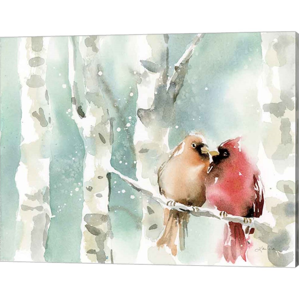 Christmas Cardinals by Katrina Pete 20" x 16" Canvas Wall Art