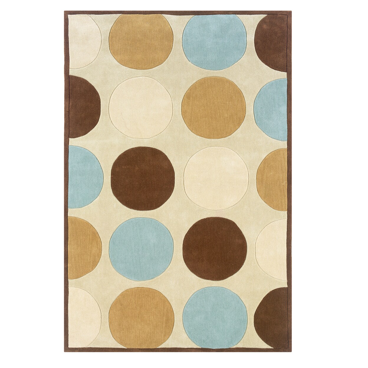 Trio Devi Tan Area Rug 8X10 Transitional Contemporary Design