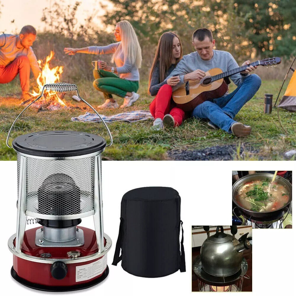 Portable Kerosene Stove Heater 9000 BTU 1.2 Gallon Outdoor Camping Cooking