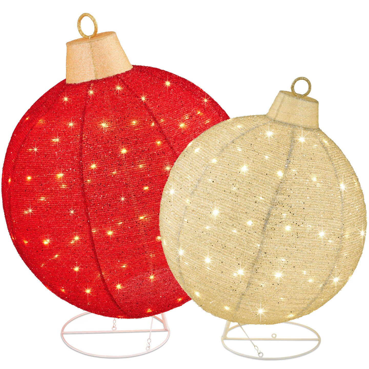 Best Choice Products 2pc Lighted Pop-Up Christmas Ornaments Outdoor Holiday Decoration w/ 180 LED Lights