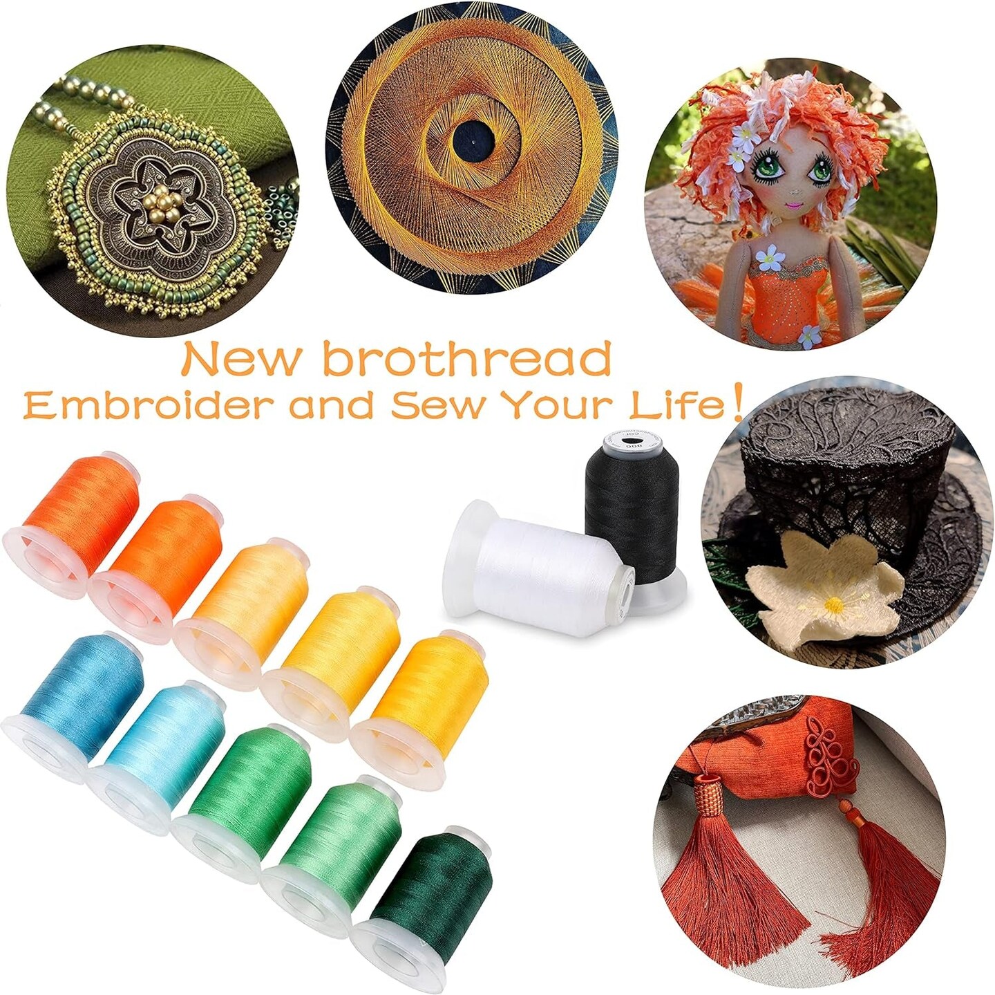 63 good Brother Colors Polyester Embroidery Machine Thread