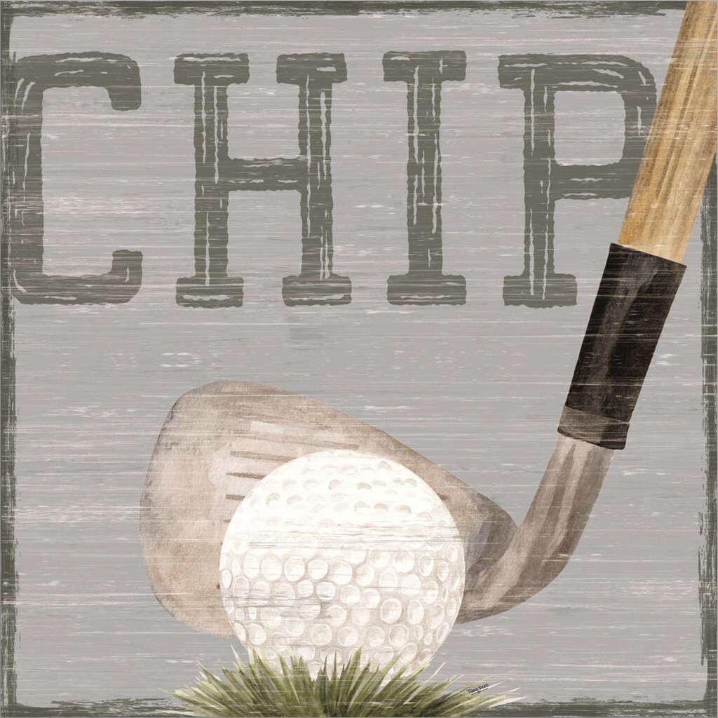 Golf Days neutral VII-Chip by Tara Reed 12&#x22; x 12&#x22; Canvas Wall Art