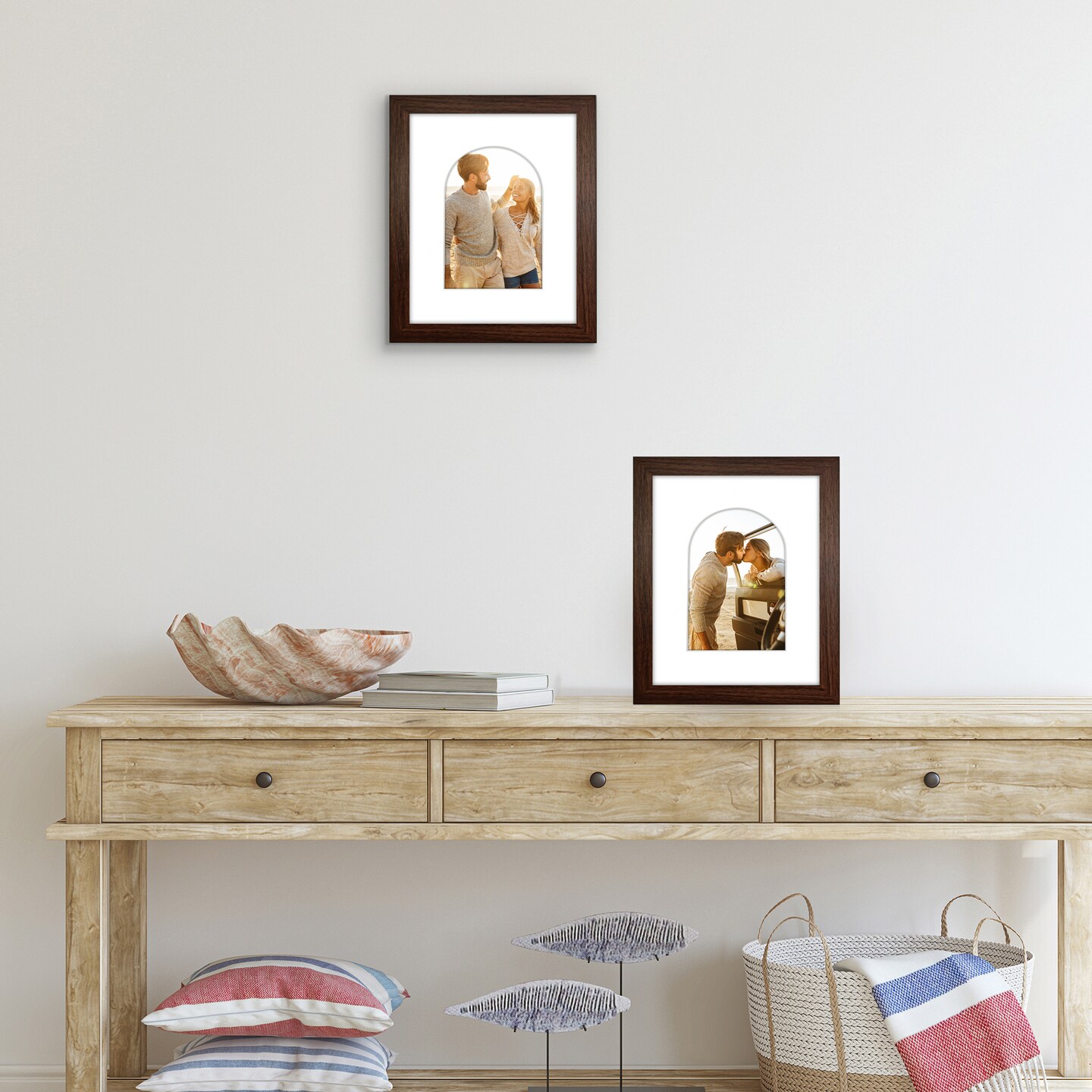 Americanflat Picture Frame with Arch-Shaped Mat - Ideal for Any Room, Living Rooms, Dorm Room