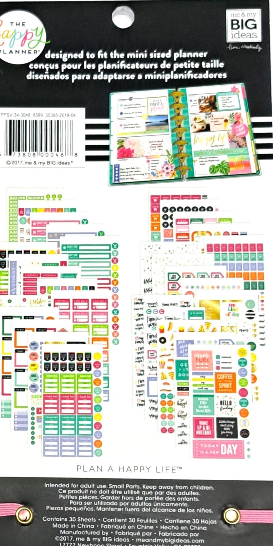 The Happy Planner Mom 1529 Pieces Sticker Sheets