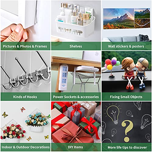 9.85 FT Double Sided Tape Heavy Duty, Extra Large Nano Double Sided Adhesive Tape, Clear Mounting Tape Picture Hanging Adhesive Strips,Removable Wall Tape Sticky Poster Tape Decor Carpet Tape