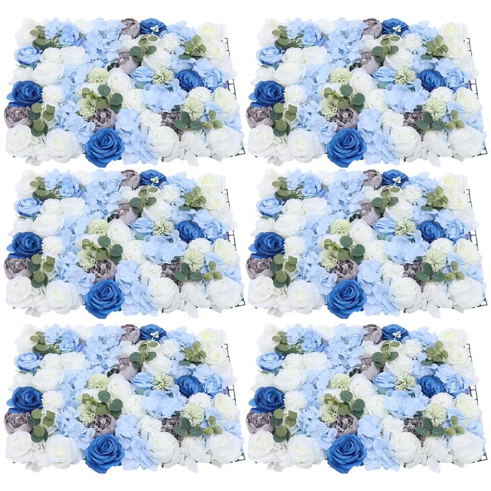 6 Packs Artificial Flower Wall Panel