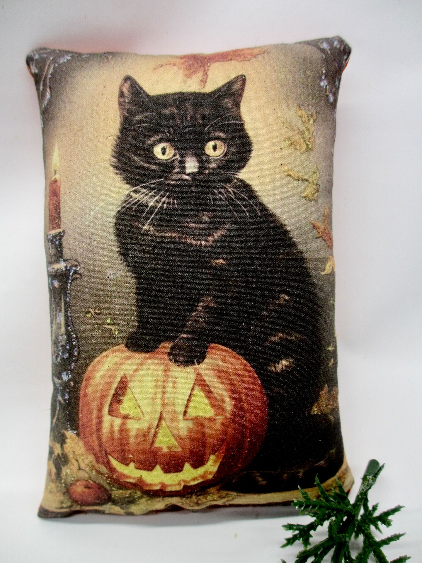 ハロウィン☆ミニミニクッション Halloween decoration mini pillow | Black Cat and Jack O Lantern