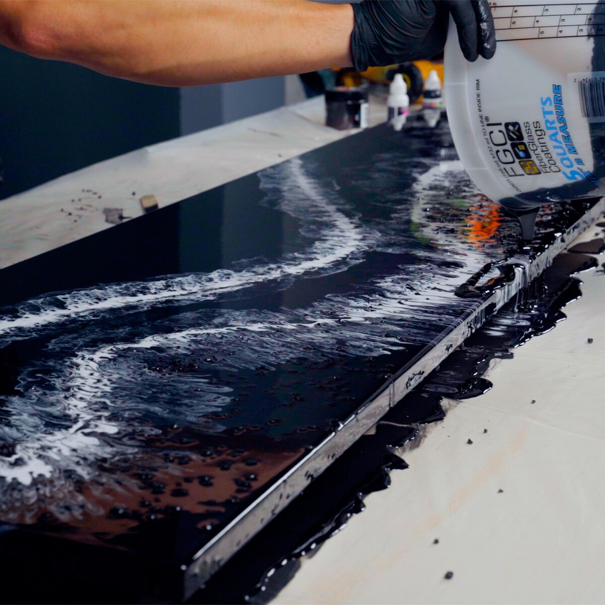 Super Clear Craft Art Resin Kit, Create Your Own DARK Ocean Resin Crafts! Includes Epoxy, Mica Colors & Supercolors Pigment Dispersion colors