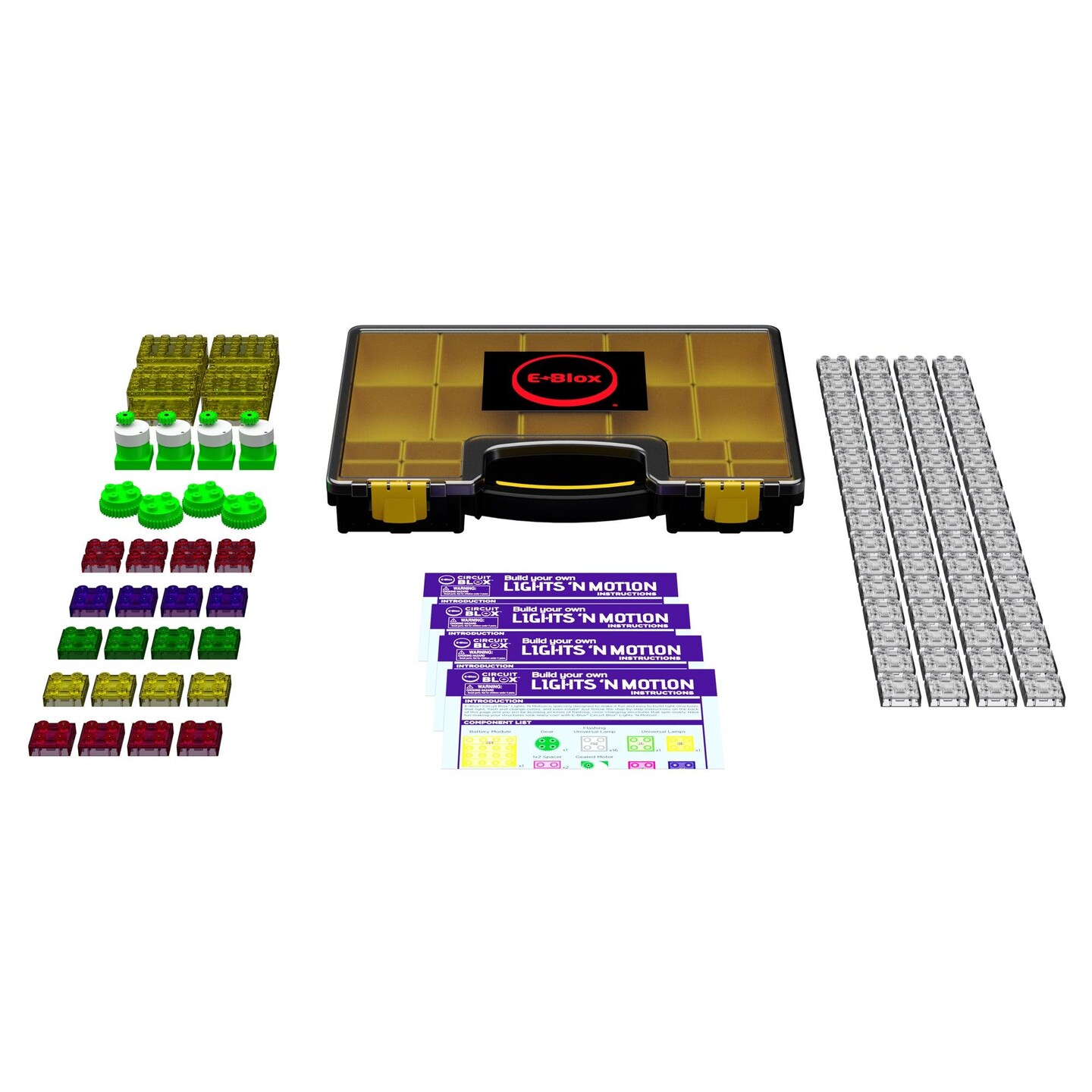 Circuit Blox&#x2122; Lights &#x27;N Motion Geared Motor Multi-Student Class Set