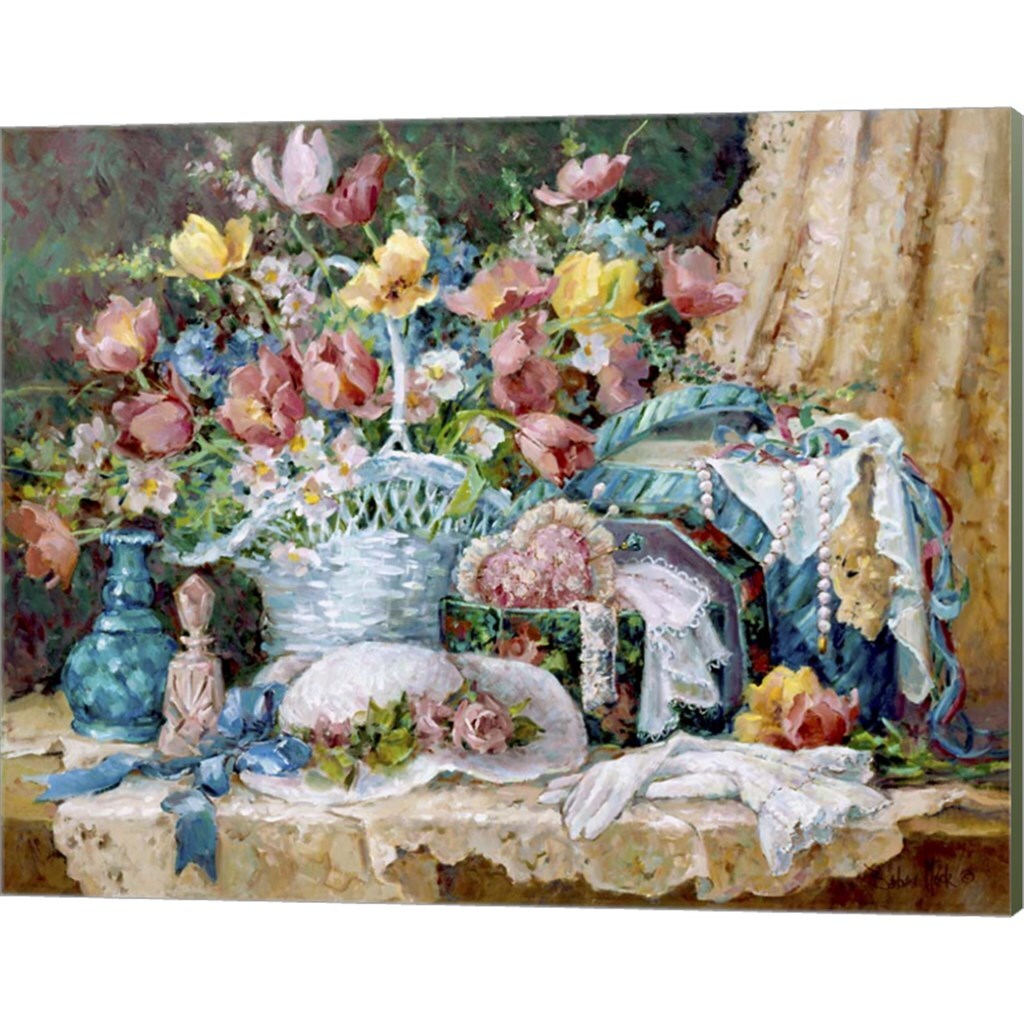 Victorian and Lace Collectables by Barbara Mock 20" x 16" Canvas Wall Art