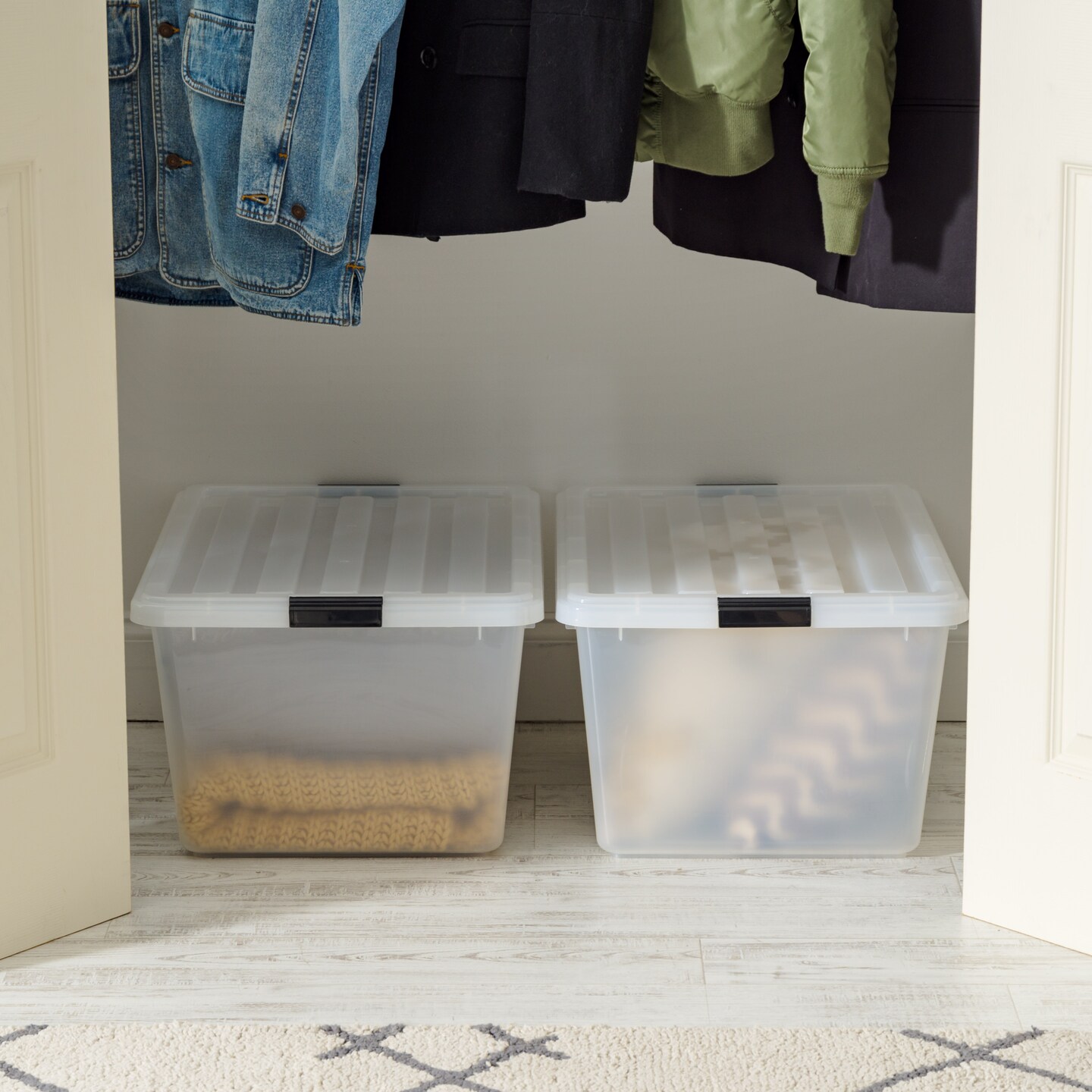 IRIS USA 45/68/91/144qt Plastic Storage Bins with Lids