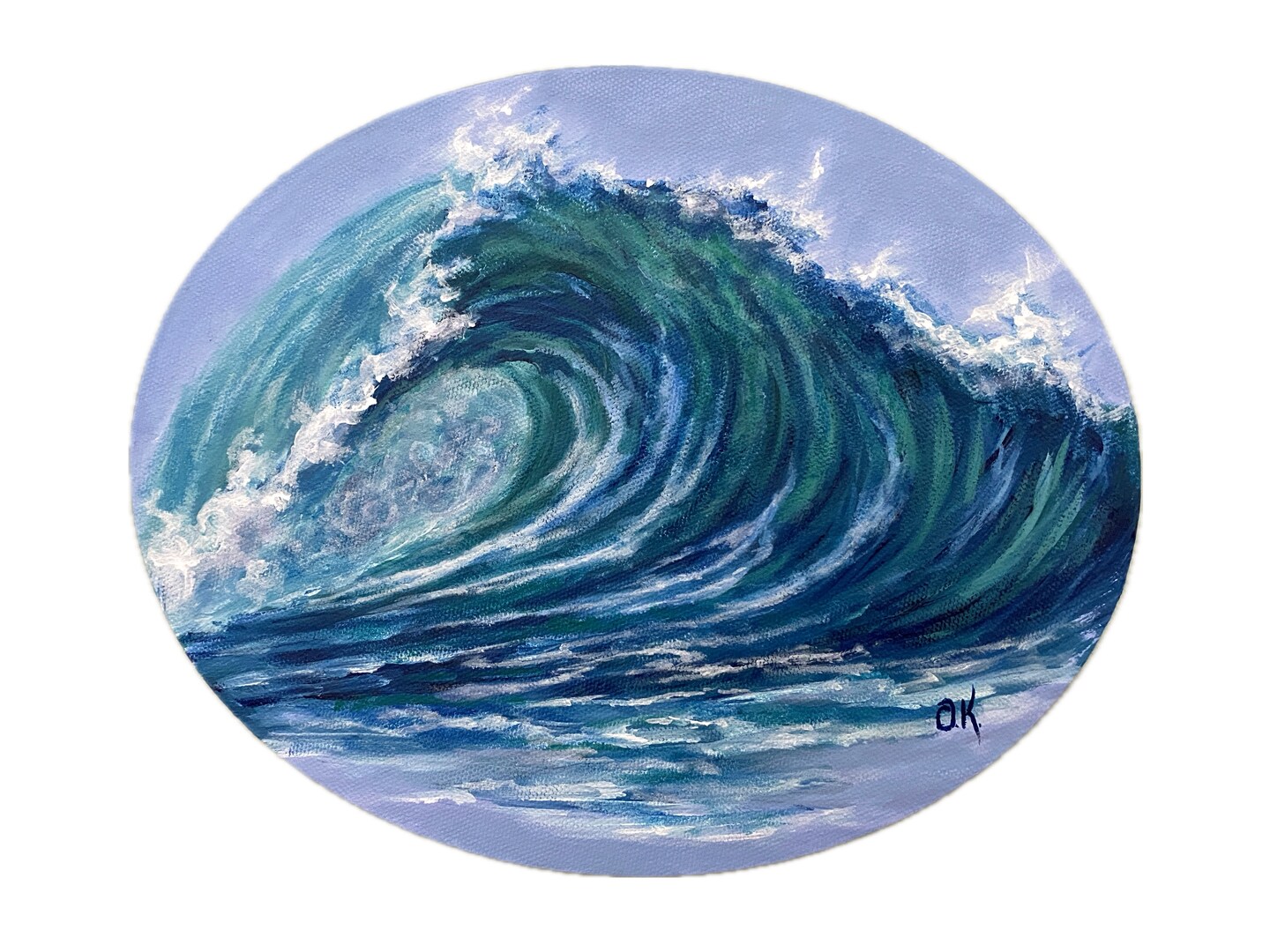 Original offers acrylic wave painting