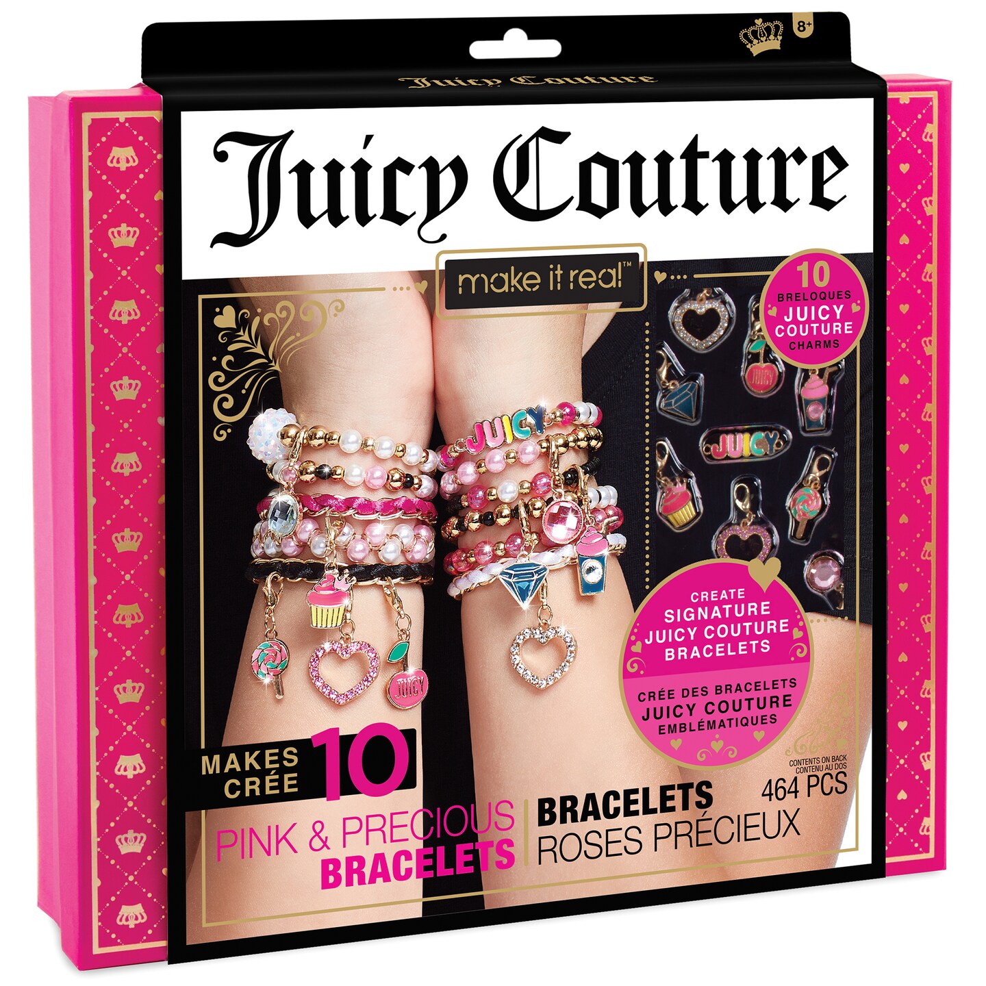 Juicy Couture Pink & Precious Bracelets Kit Create 10 Unique Charm