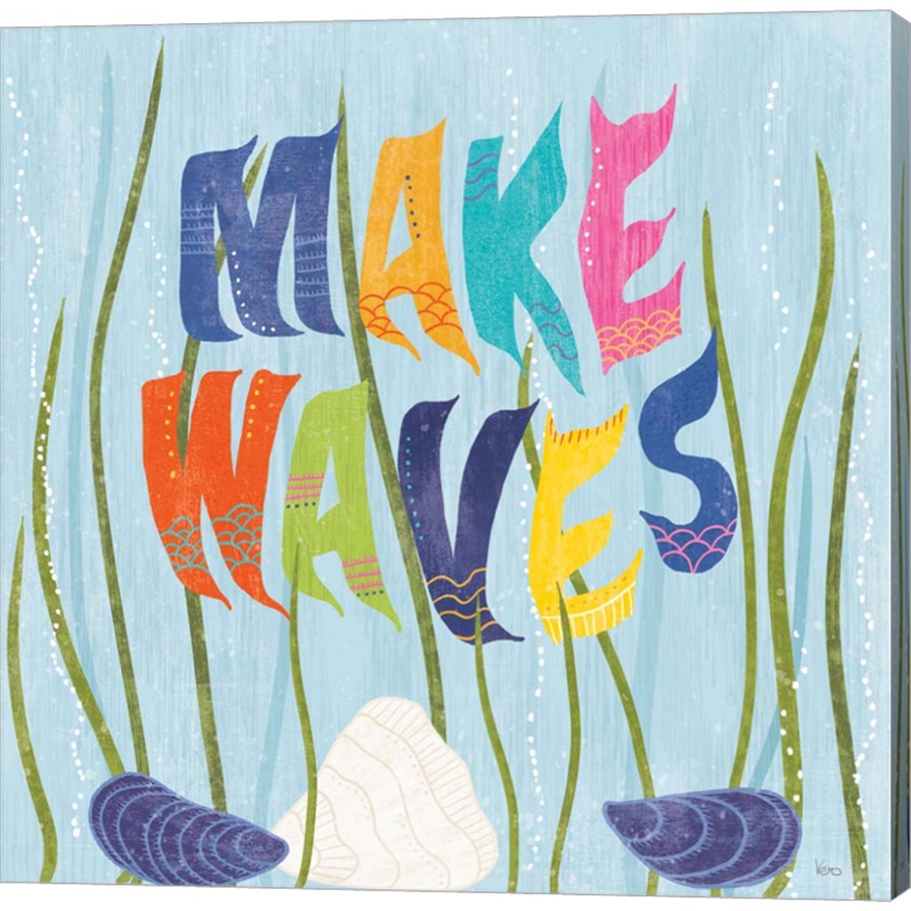 Coastal Vibes V by Veronique Charron 12" x 12" Canvas Wall Art