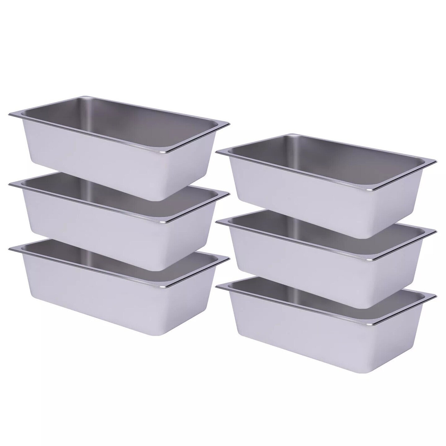 Kitcheniva 6 Pack Steam Table Pans Full Size 6&#x22; Deep