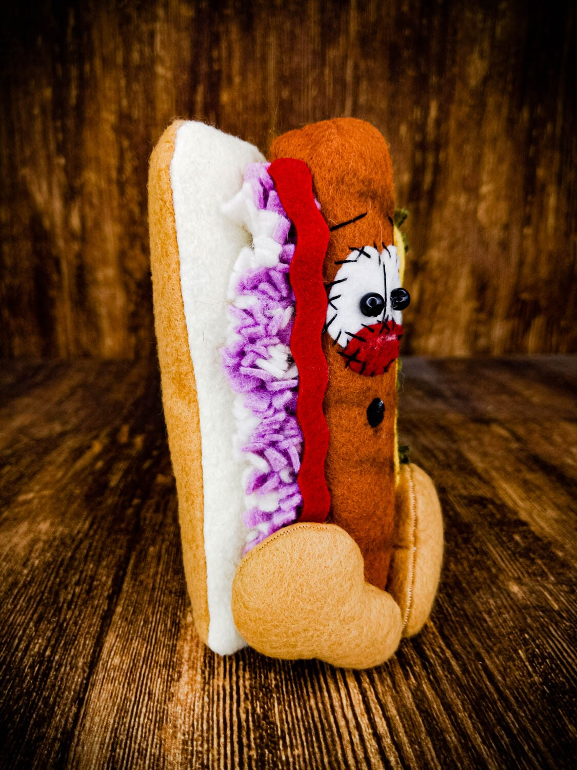 Hot Dog - Faux Hotdog - Cartoon Hot Dog - Shelf Sitter - Photo