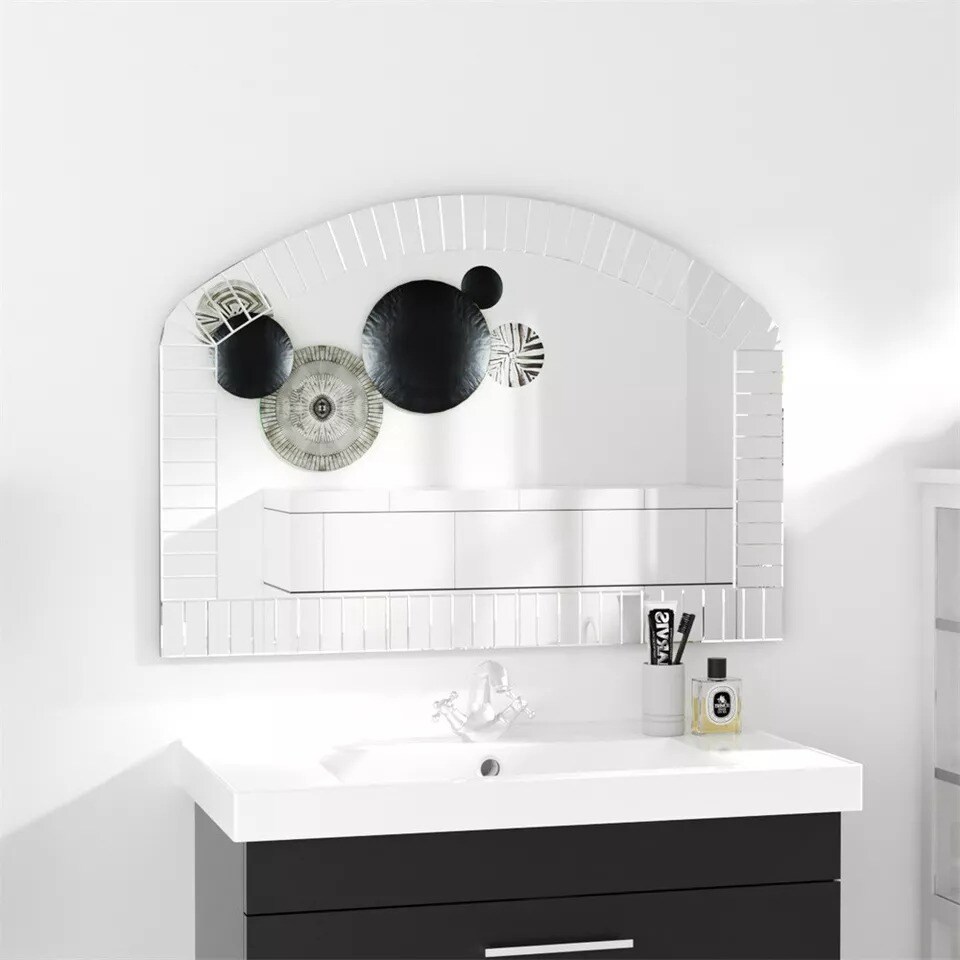 Wall Mirror Art Decorative Beveled Grecian Venetian Mirrors Sliver Accent Arched