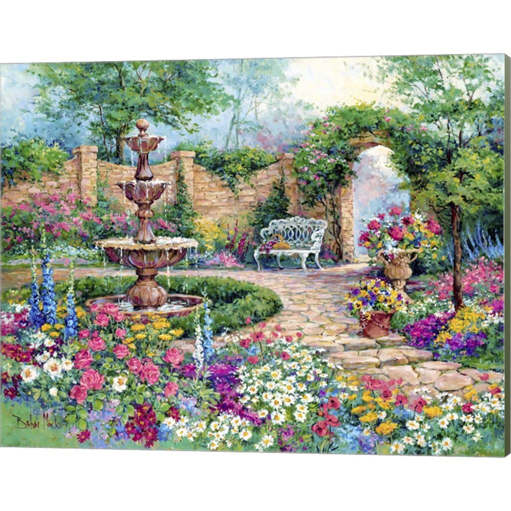 Tranquil Garden by Barbara Mock 20&#x22; x 16&#x22; Canvas Wall Art