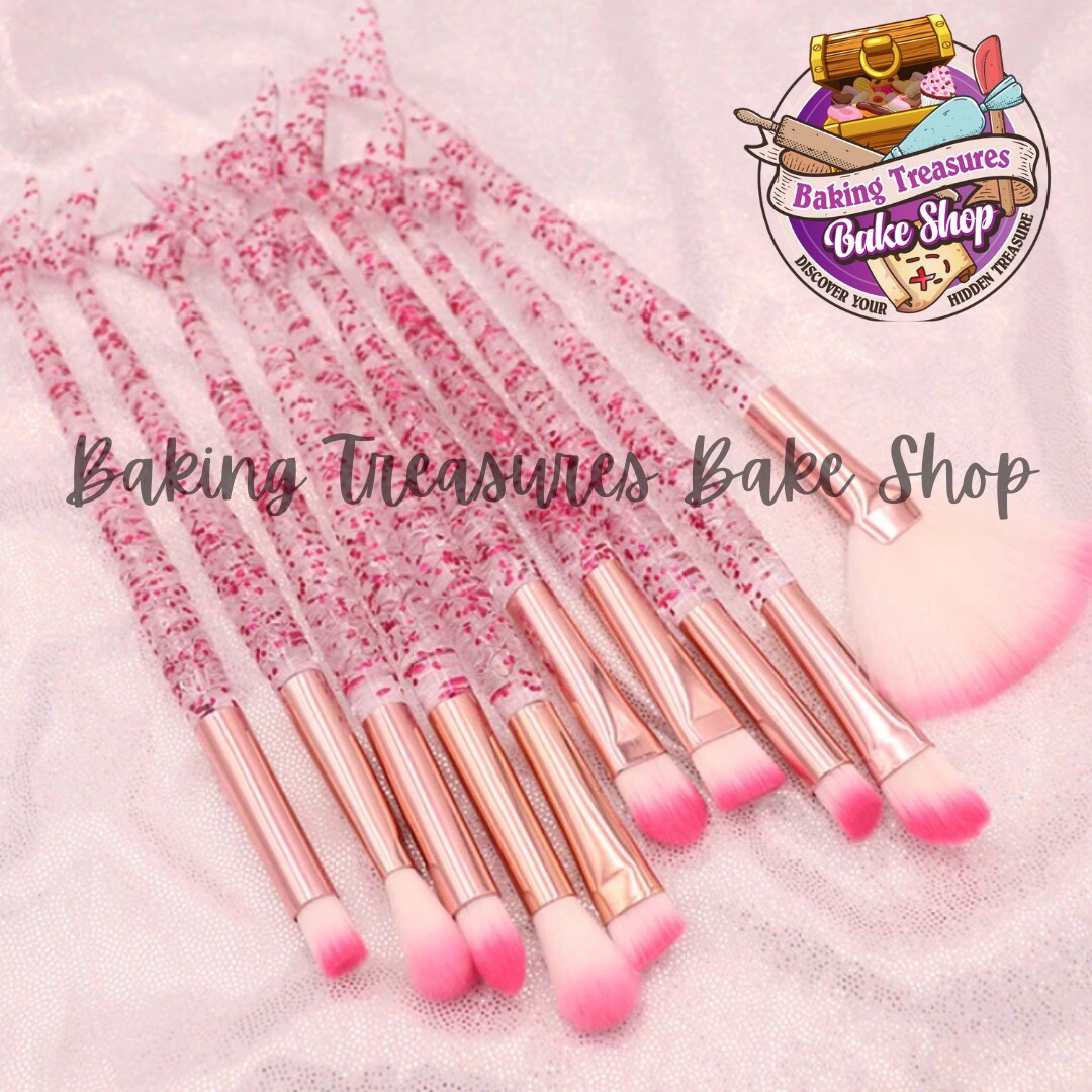 Pink Mermaid Makeup Brush 10 pcs