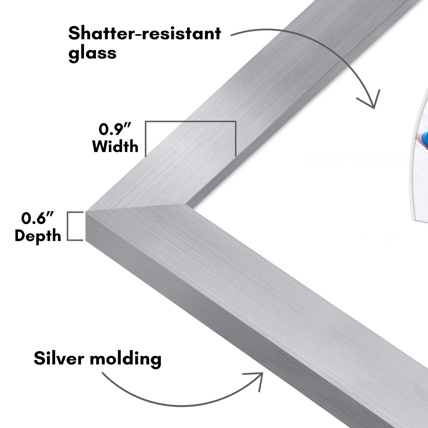 Americanflat Picture Frame with Heart-Shaped Mat - Ideal for Any Room, Living Rooms, Dorm Room